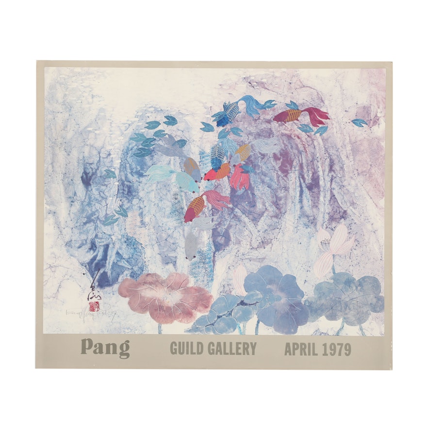 Signed Offset Lithograph on Paper "Pang Guild Gallery April 1979"