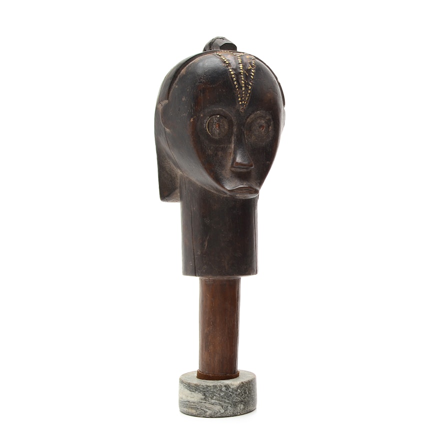 Early 20th Century Fang Culture Guardian Head (Nlo Bieri), Gabon, Africa