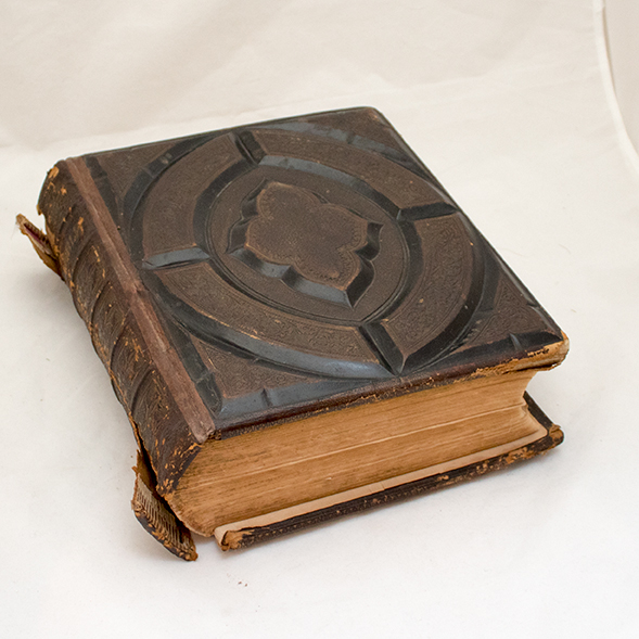 Antique Gilded Leather Holy Bible, Published 1870