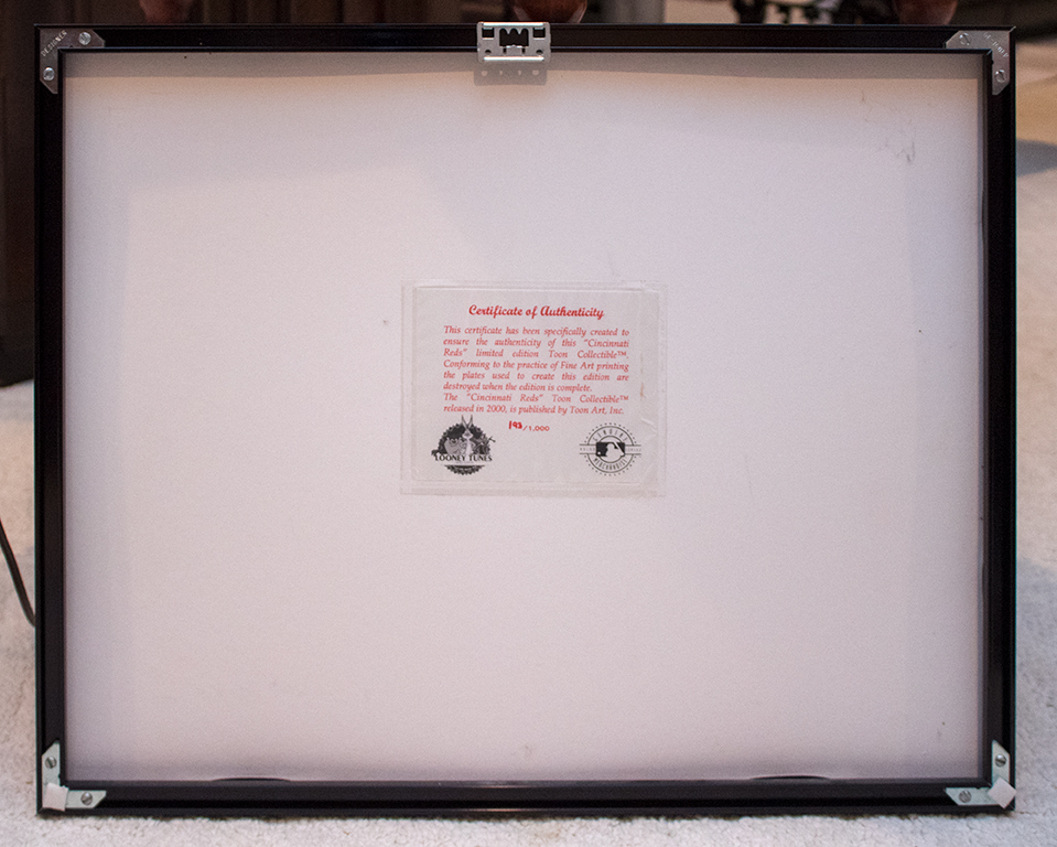 Sean Casey Rookie Card, Autographed Baseball Bat and Looney Tunes Serigraph