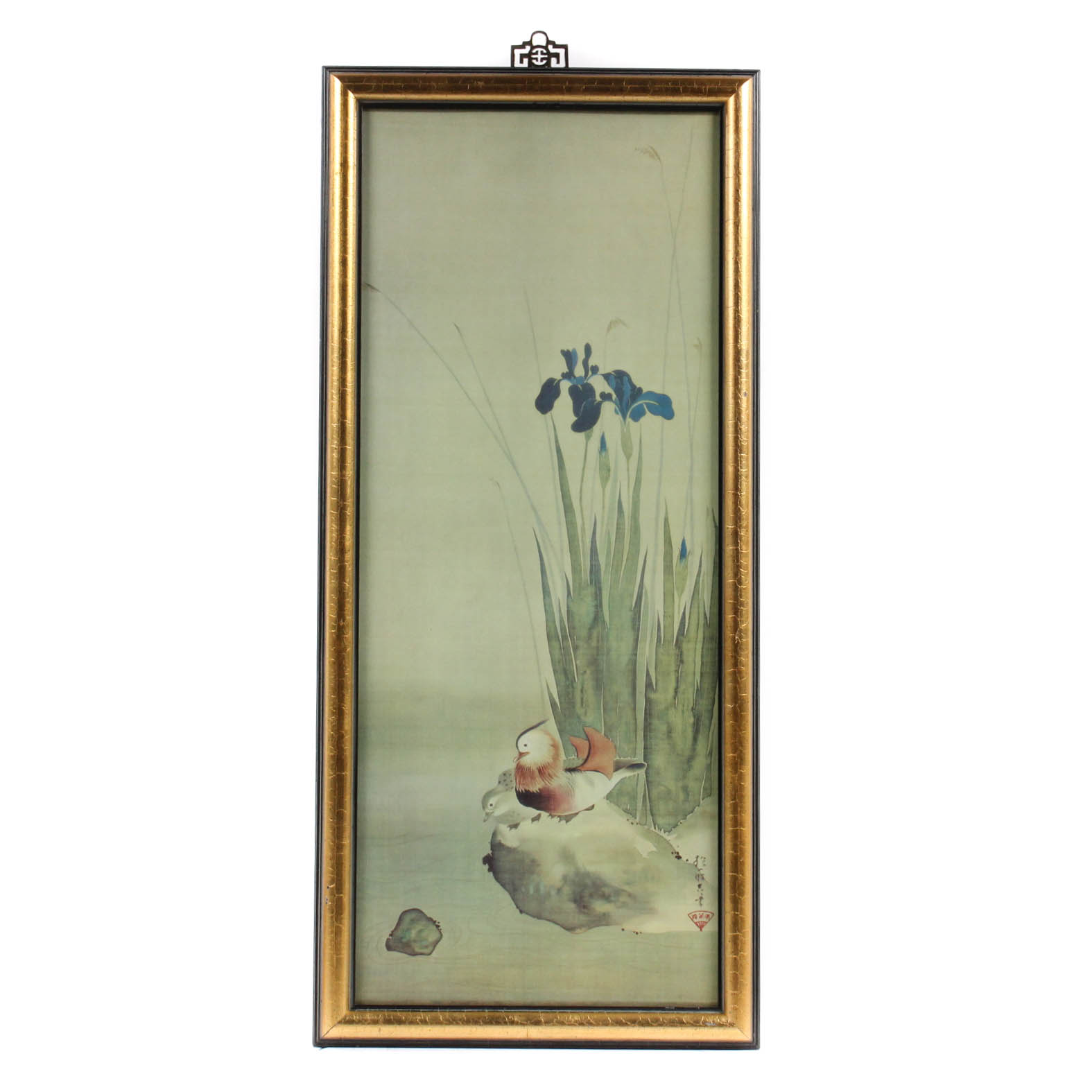 Offset Lithograph After Sakai Hoitsu "Iris and Mandarin Ducks"