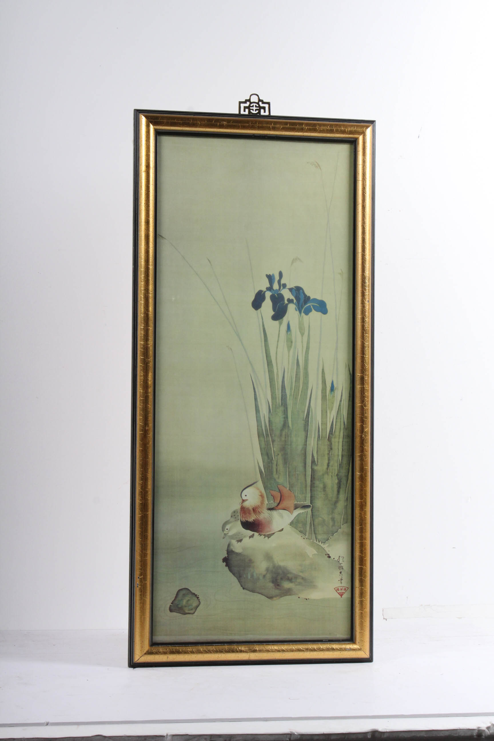 Offset Lithograph After Sakai Hoitsu "Iris and Mandarin Ducks"