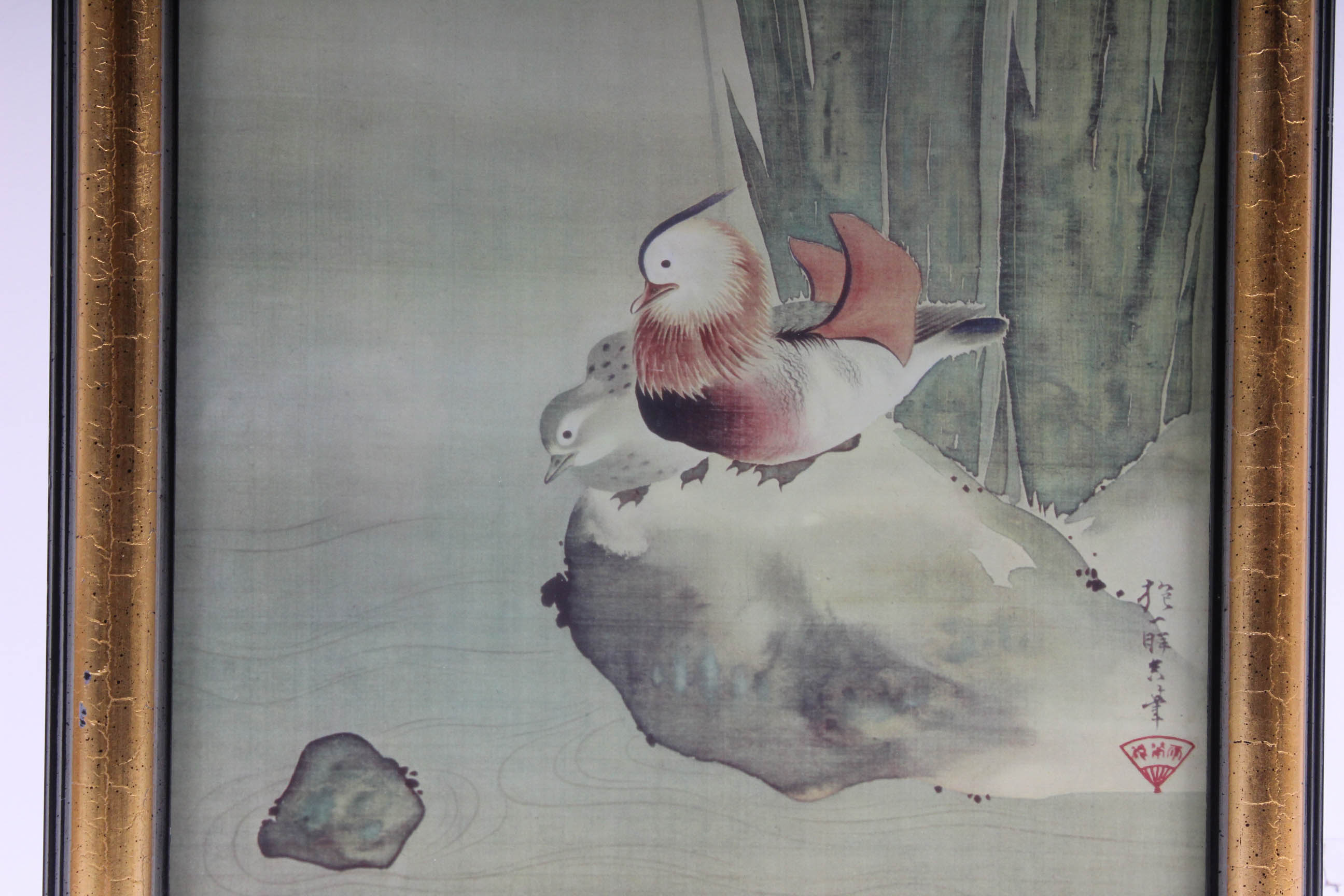 Offset Lithograph After Sakai Hoitsu "Iris and Mandarin Ducks"