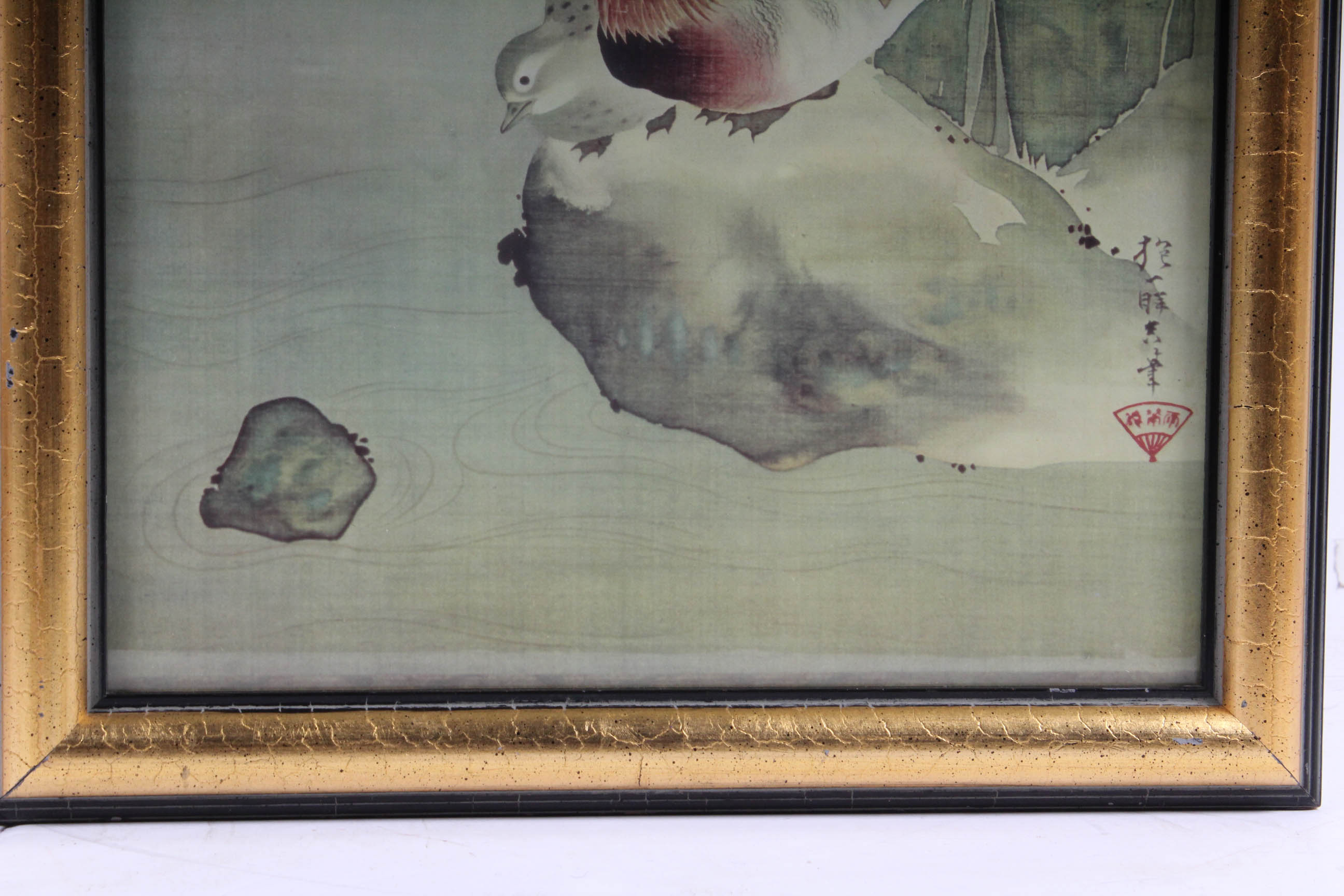 Offset Lithograph After Sakai Hoitsu "Iris and Mandarin Ducks"