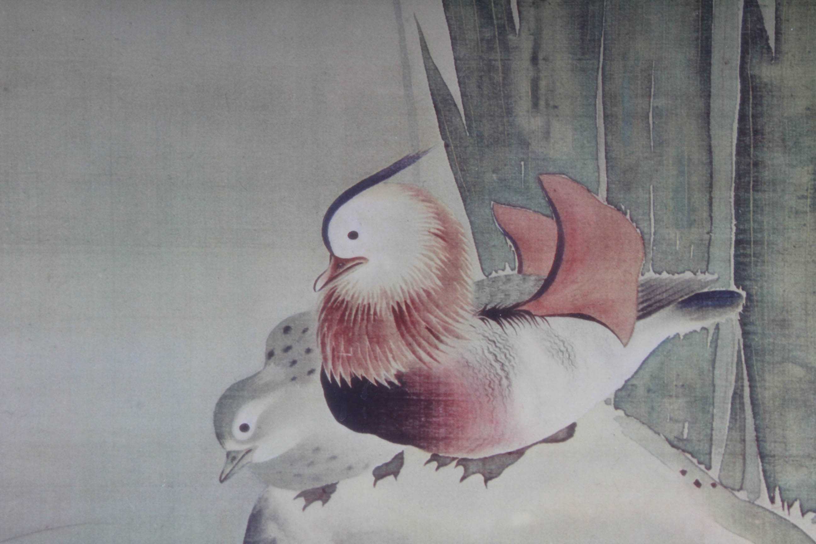 Offset Lithograph After Sakai Hoitsu "Iris and Mandarin Ducks"