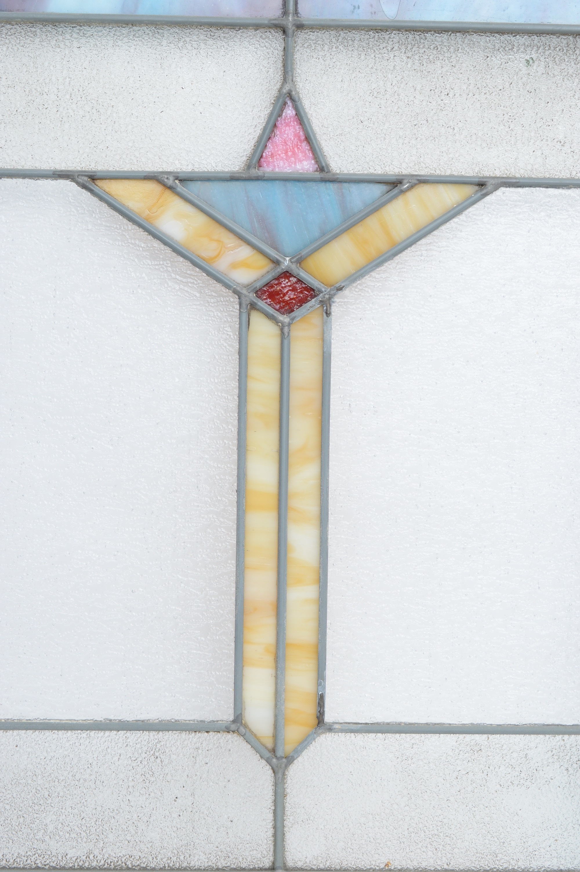 Antique Leaded Stained Glass Panel