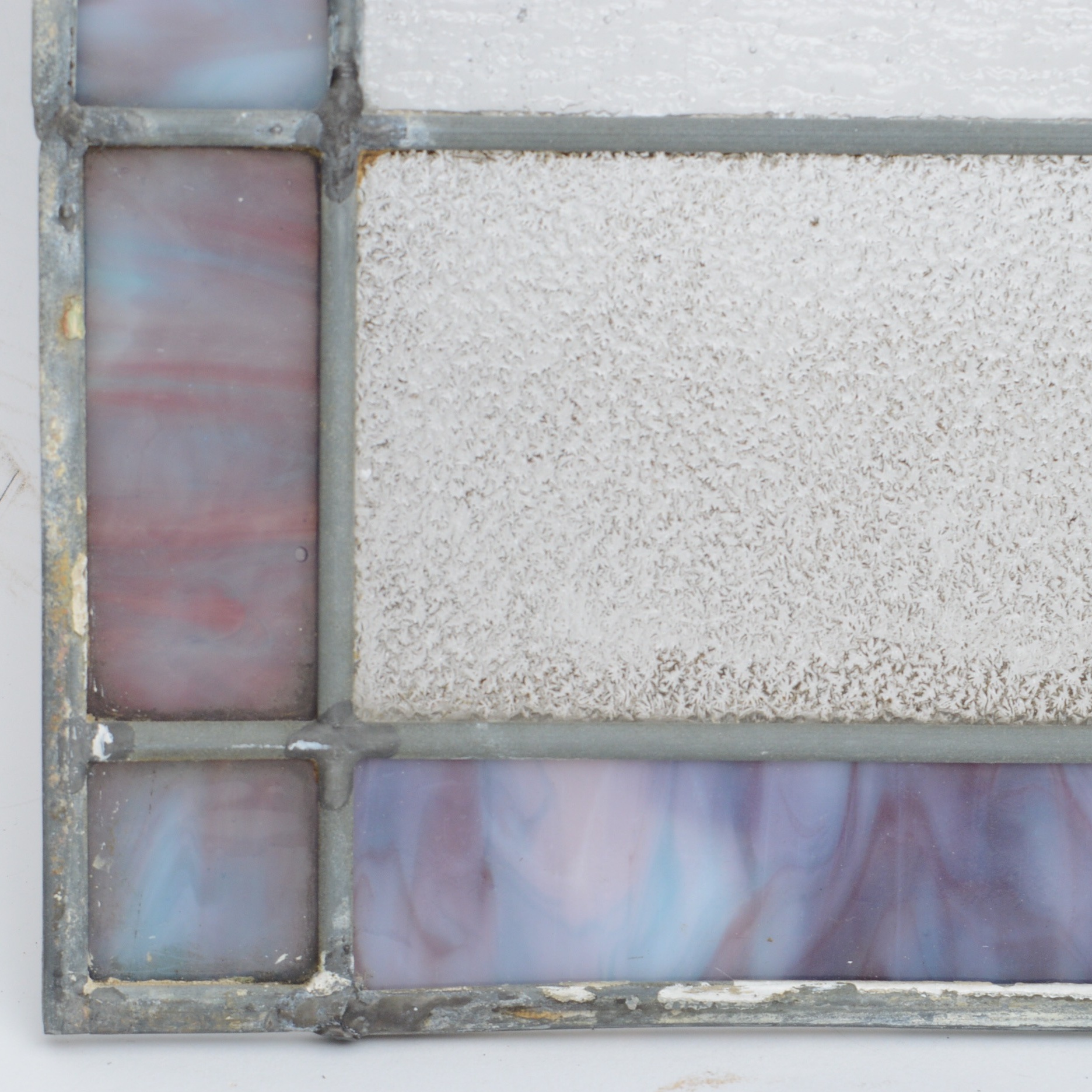 Antique Leaded Stained Glass Panel