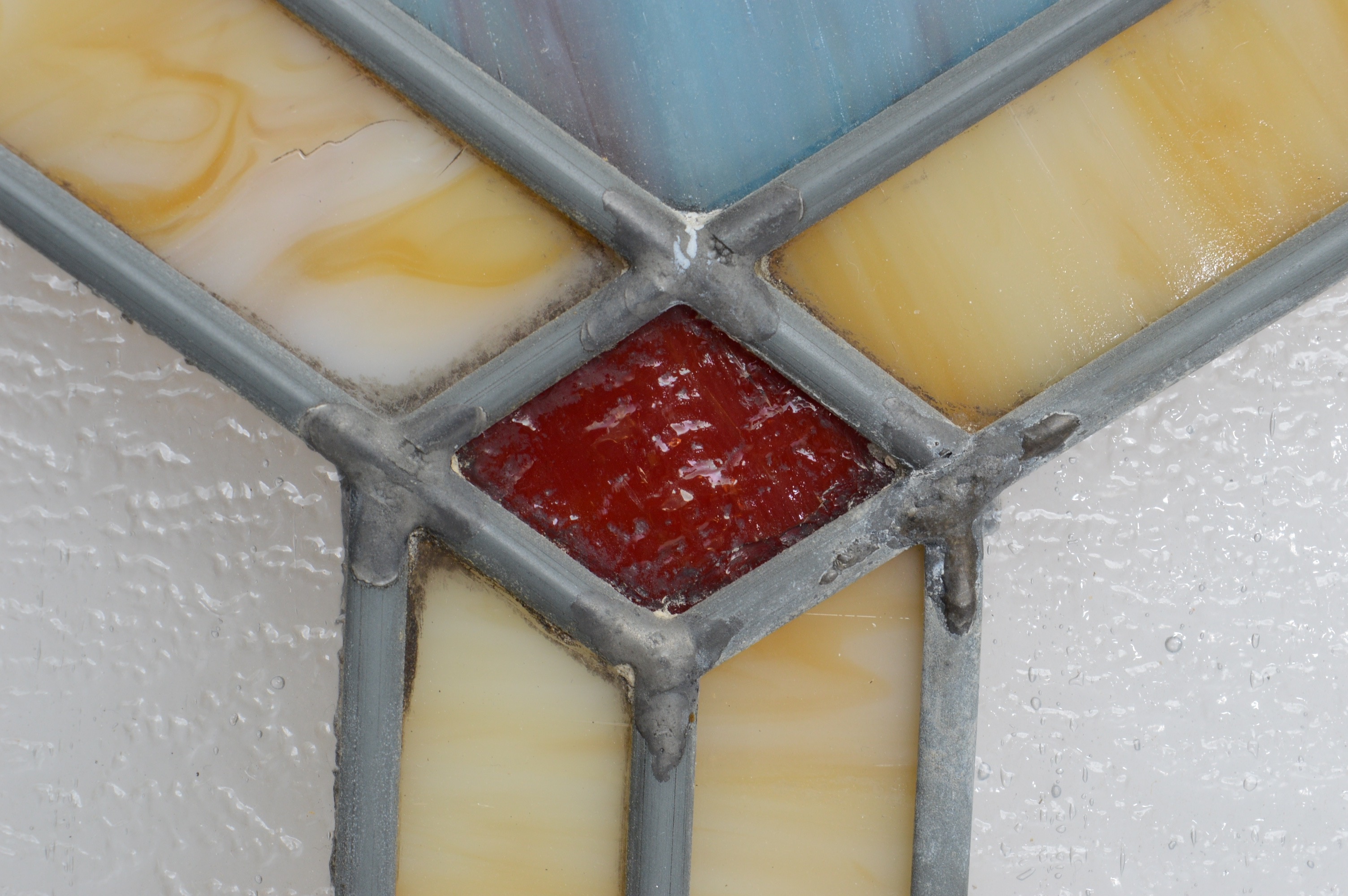 Antique Leaded Stained Glass Panel