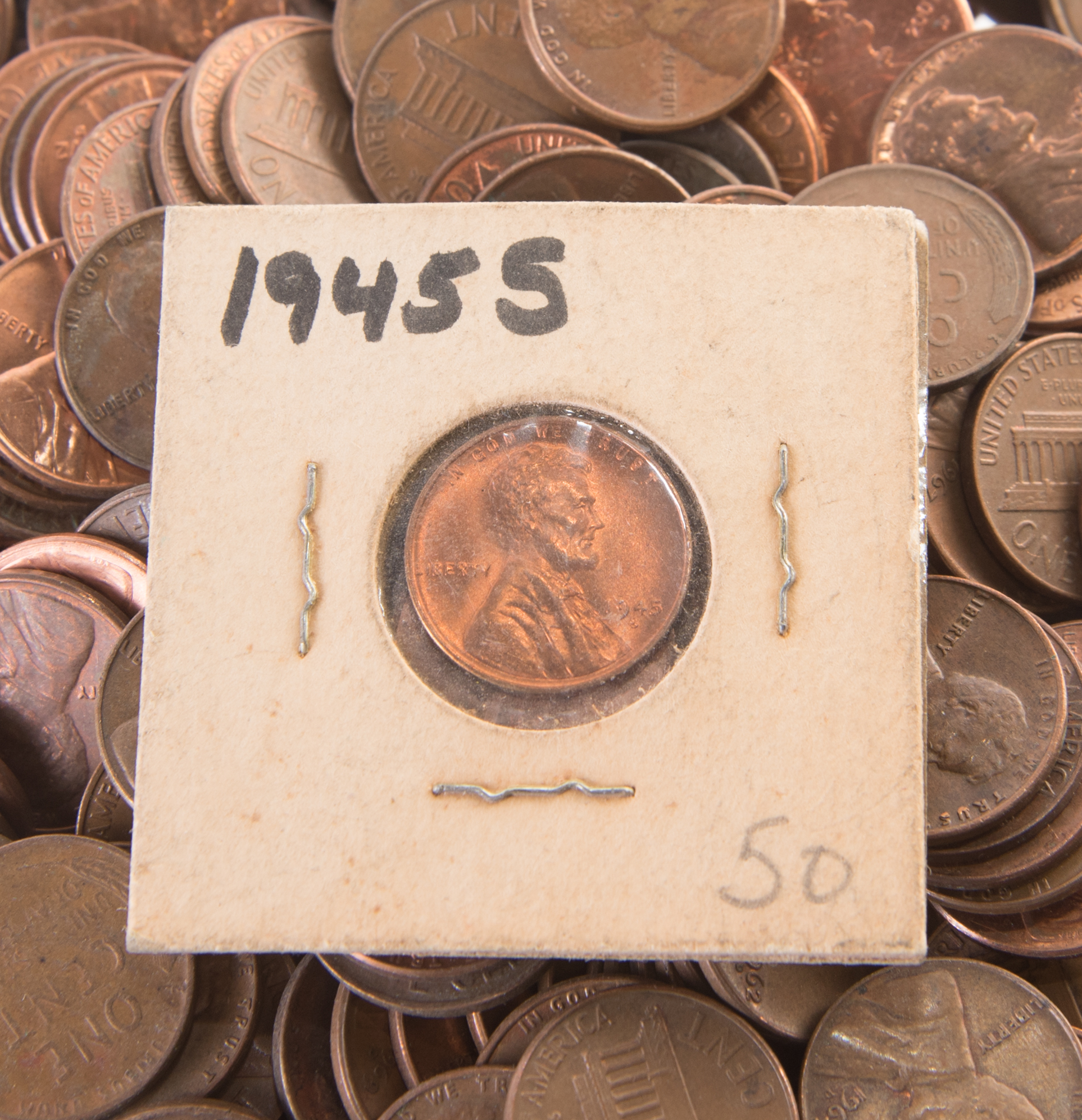 Loose Copper Pennies and Slabbed 1945 S