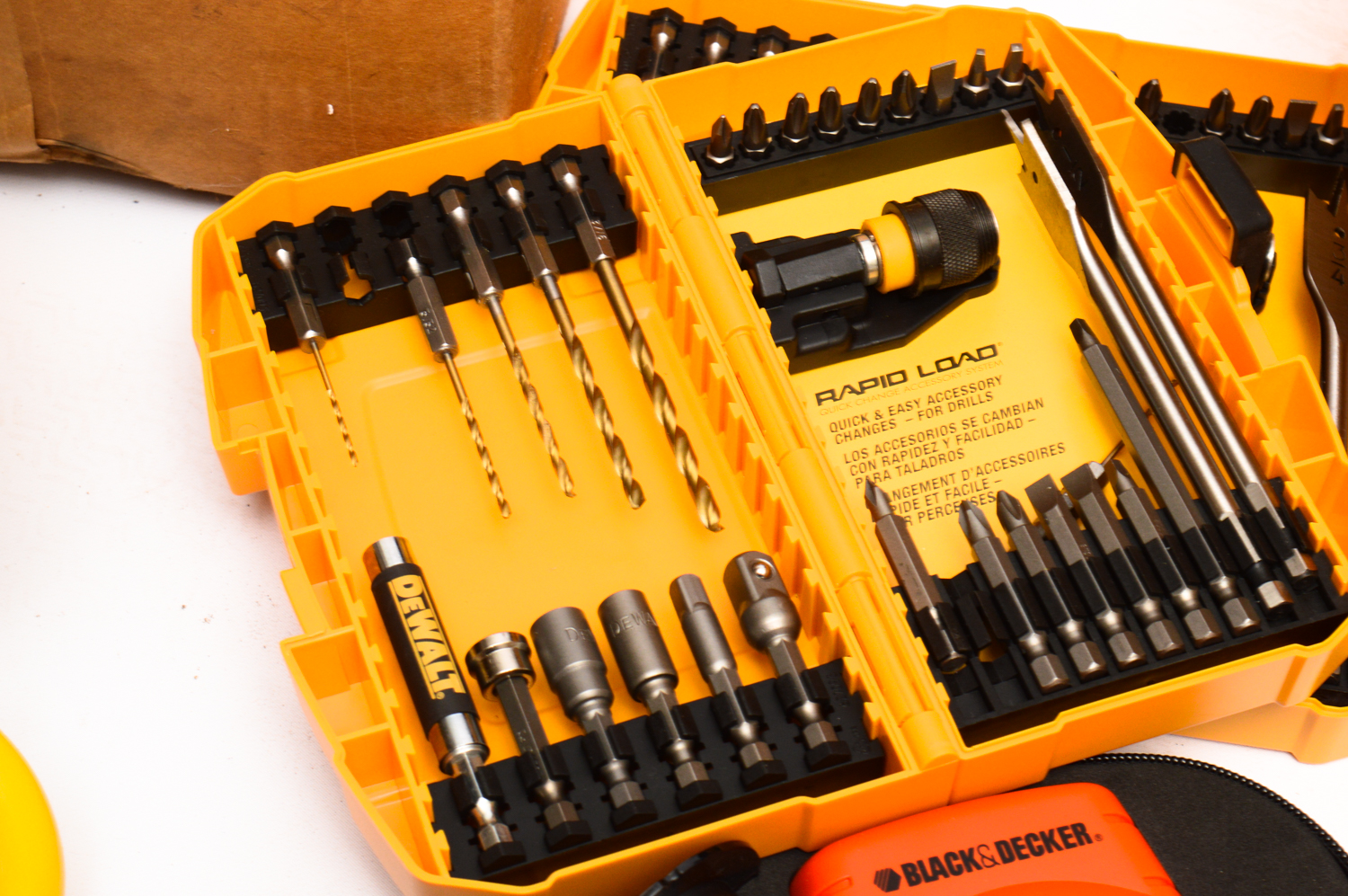 Laser Level, Label Maker, Dirt Devil, Work Light and Tools and Tool Boxes