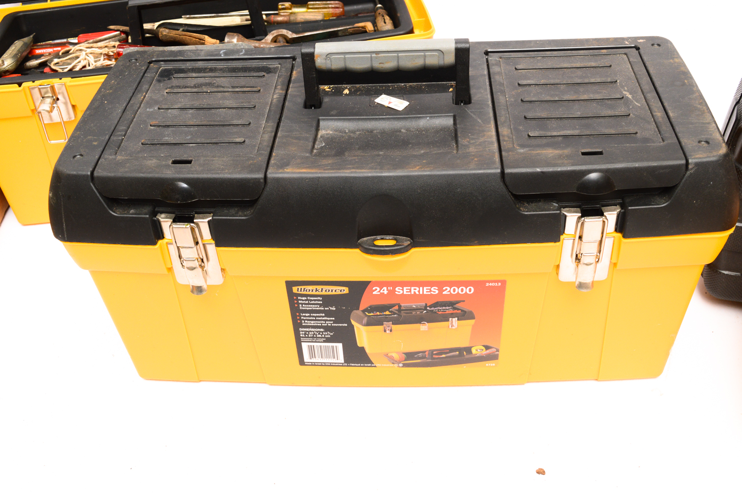 Laser Level, Label Maker, Dirt Devil, Work Light and Tools and Tool Boxes