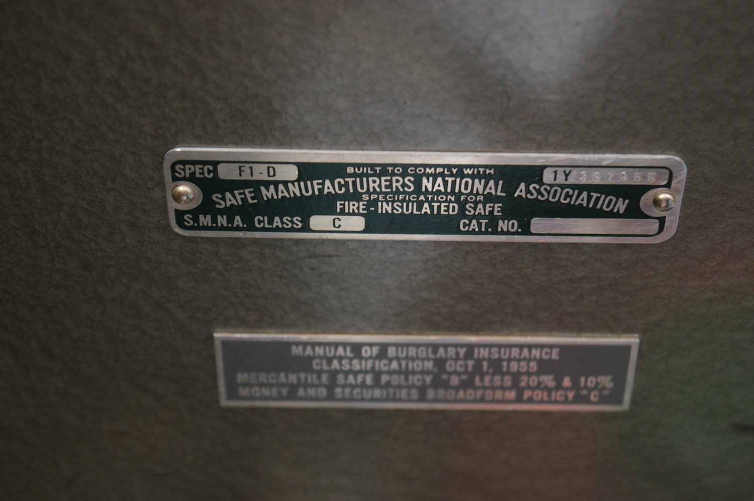 Vintage Fire Insulated Combination Safe by Protectall