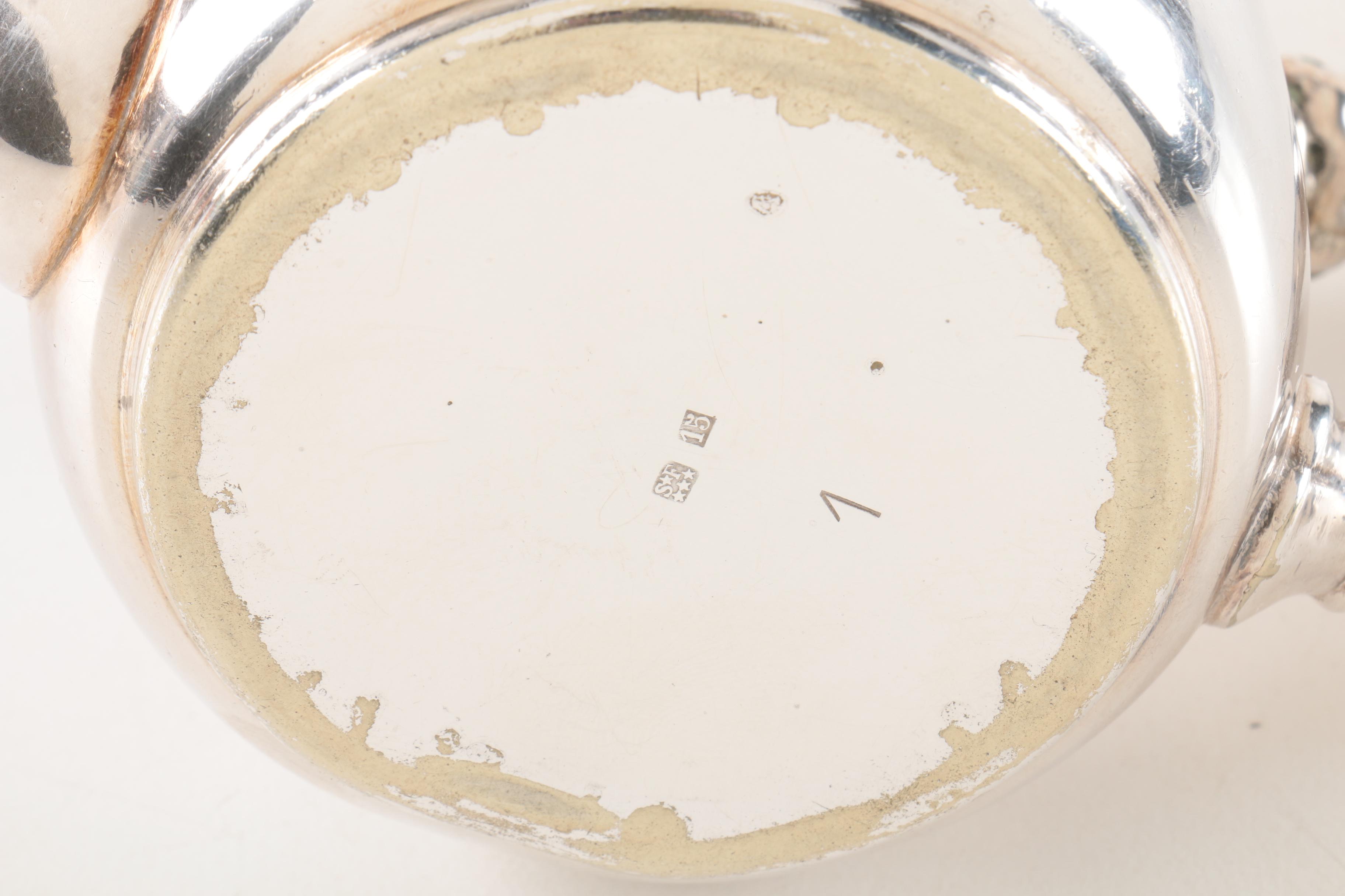 Silver Plate Coffee Pots and Cream and Sugar Bowls