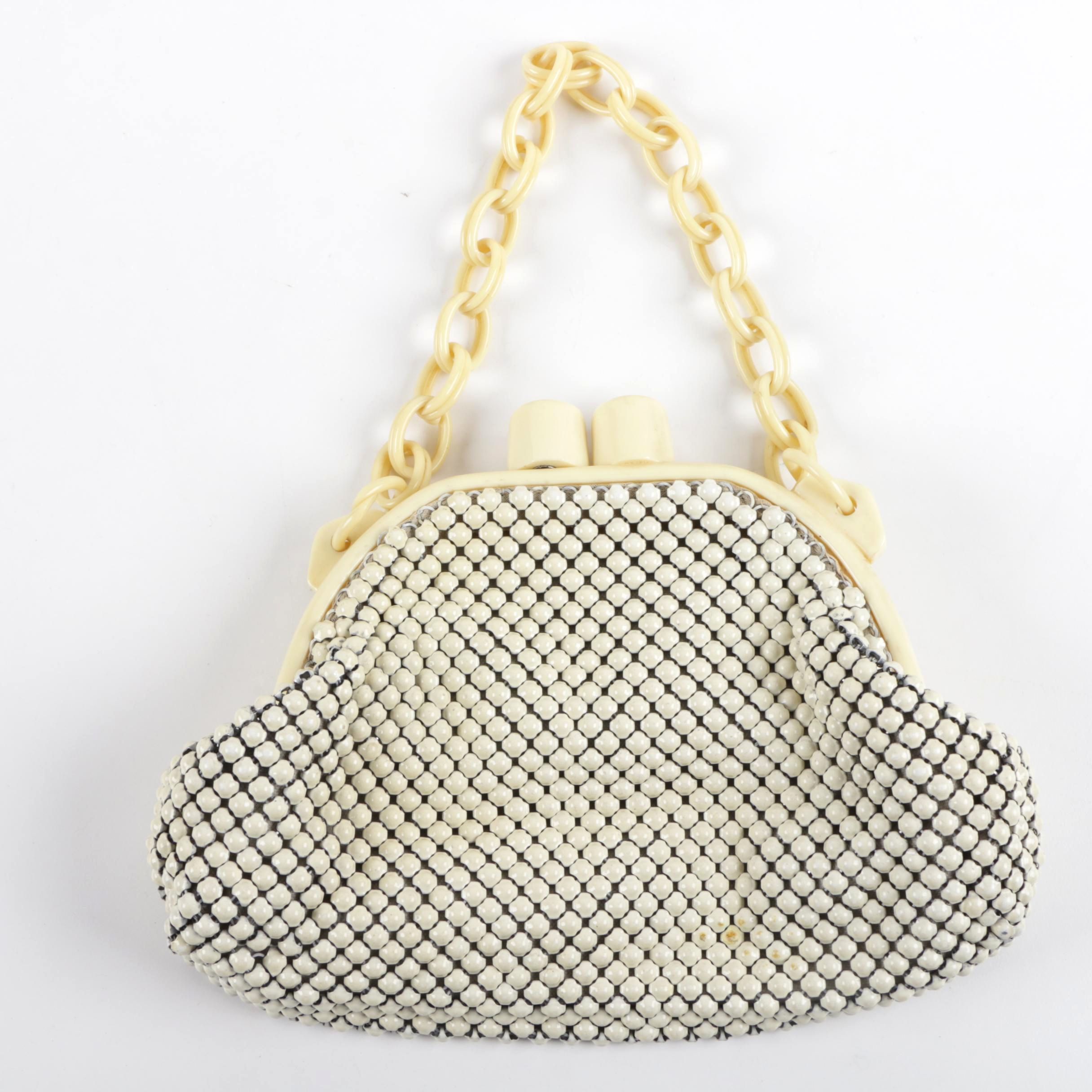 Vintage Whiting & Davis  Co. Alumesh Handbag with Bakelite