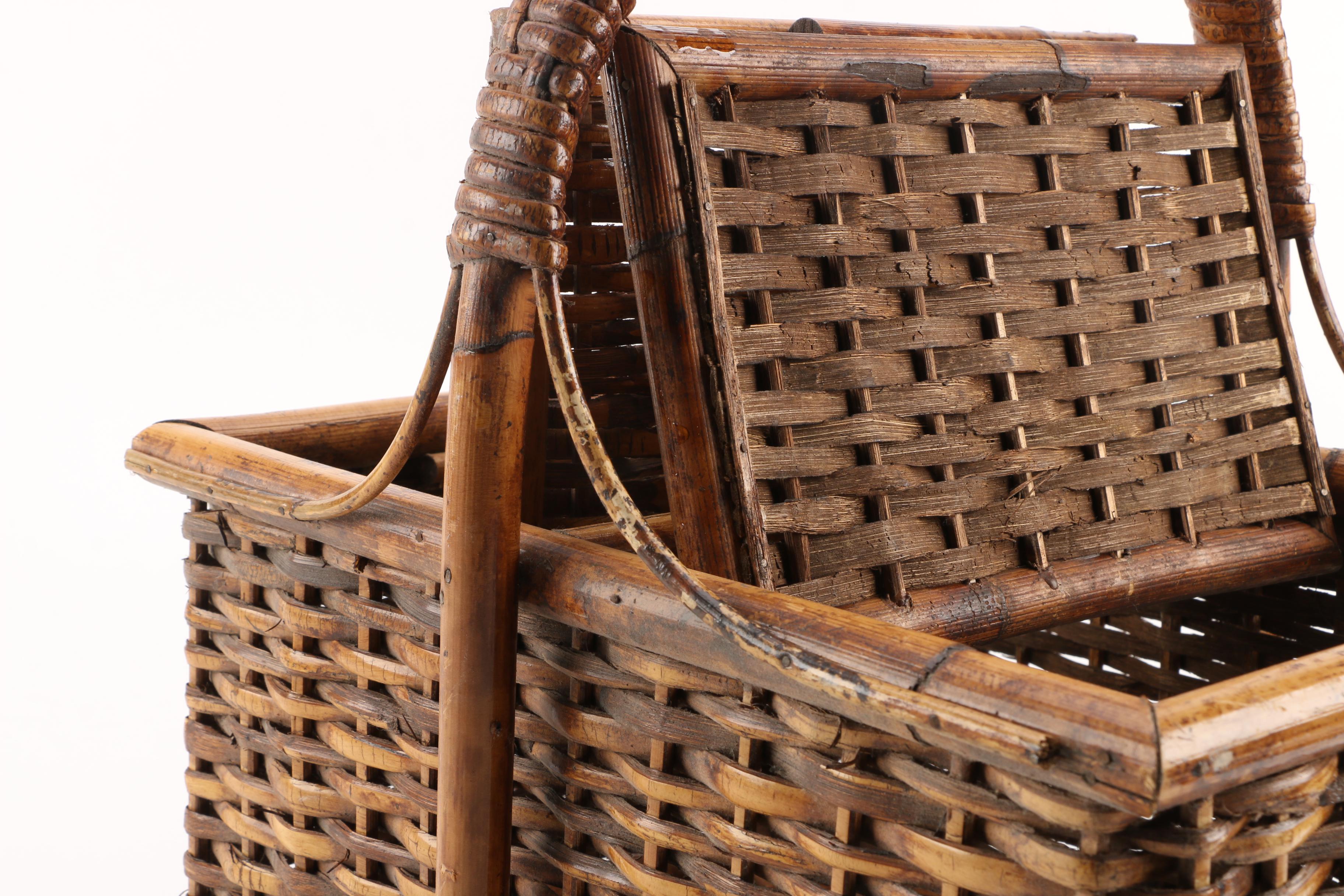 Wicker Weave Bamboo Basket