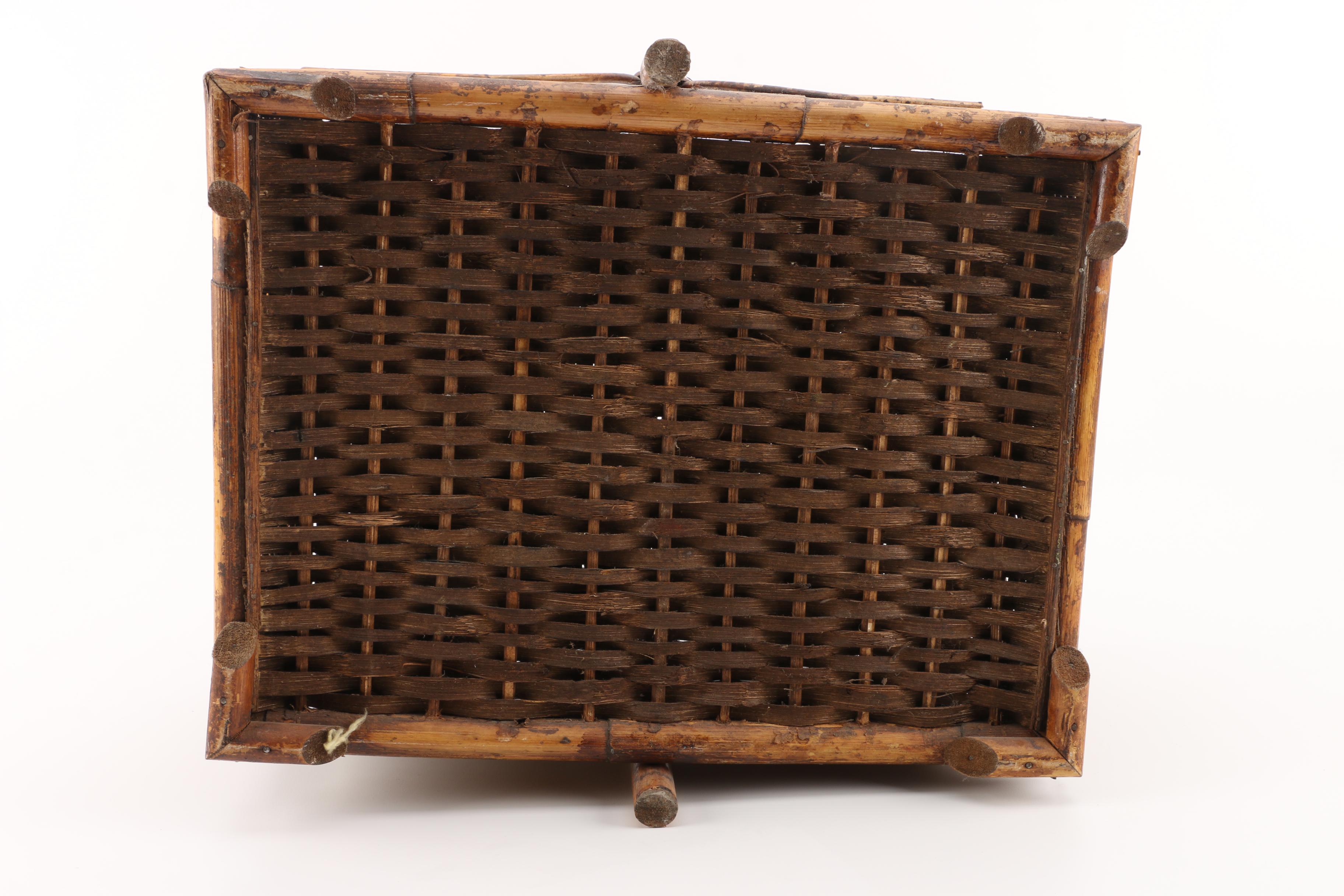 Wicker Weave Bamboo Basket