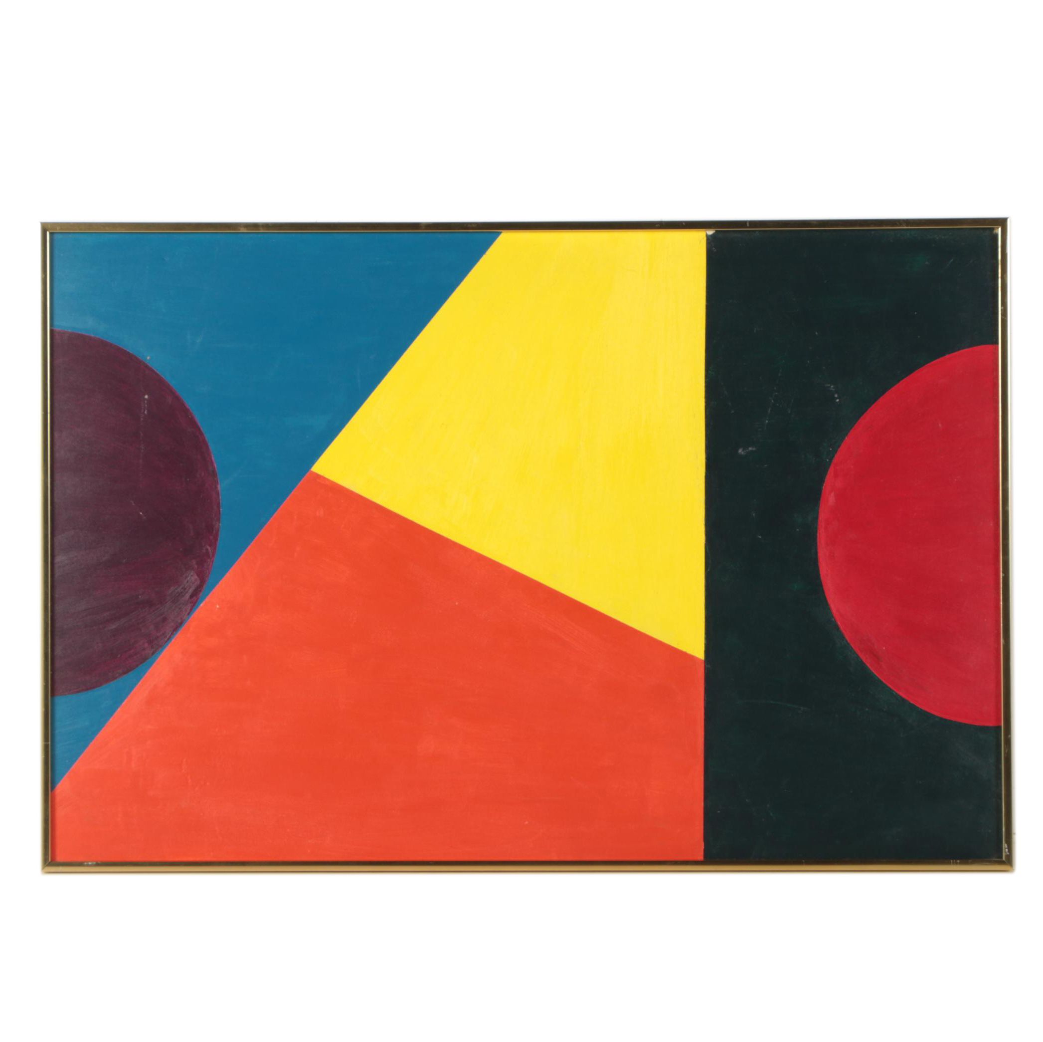 Acrylic Painting of Abstract Composition