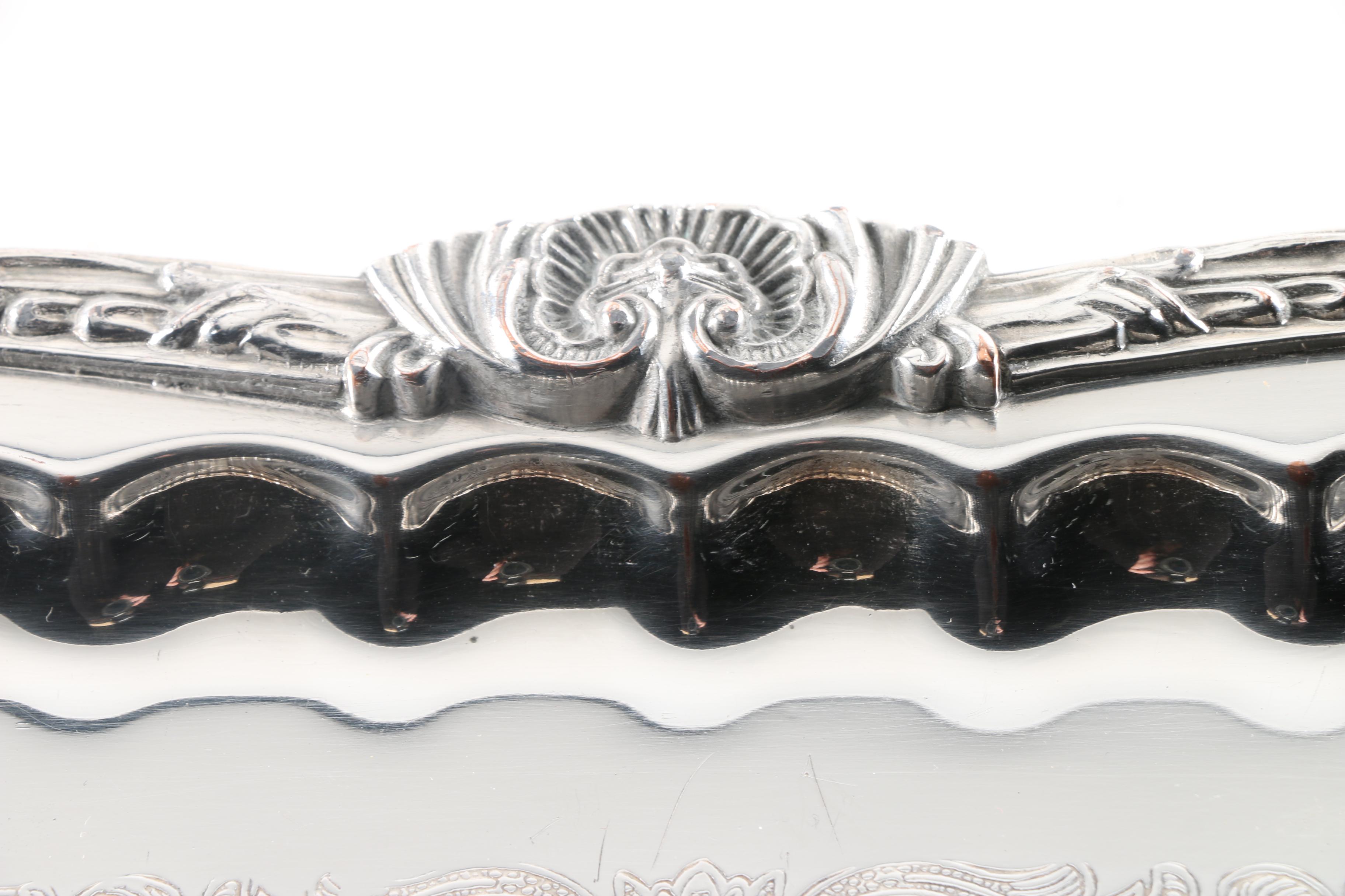 Wm. A. Rogers Silver Plate Tray and Other Silver Plate Trays