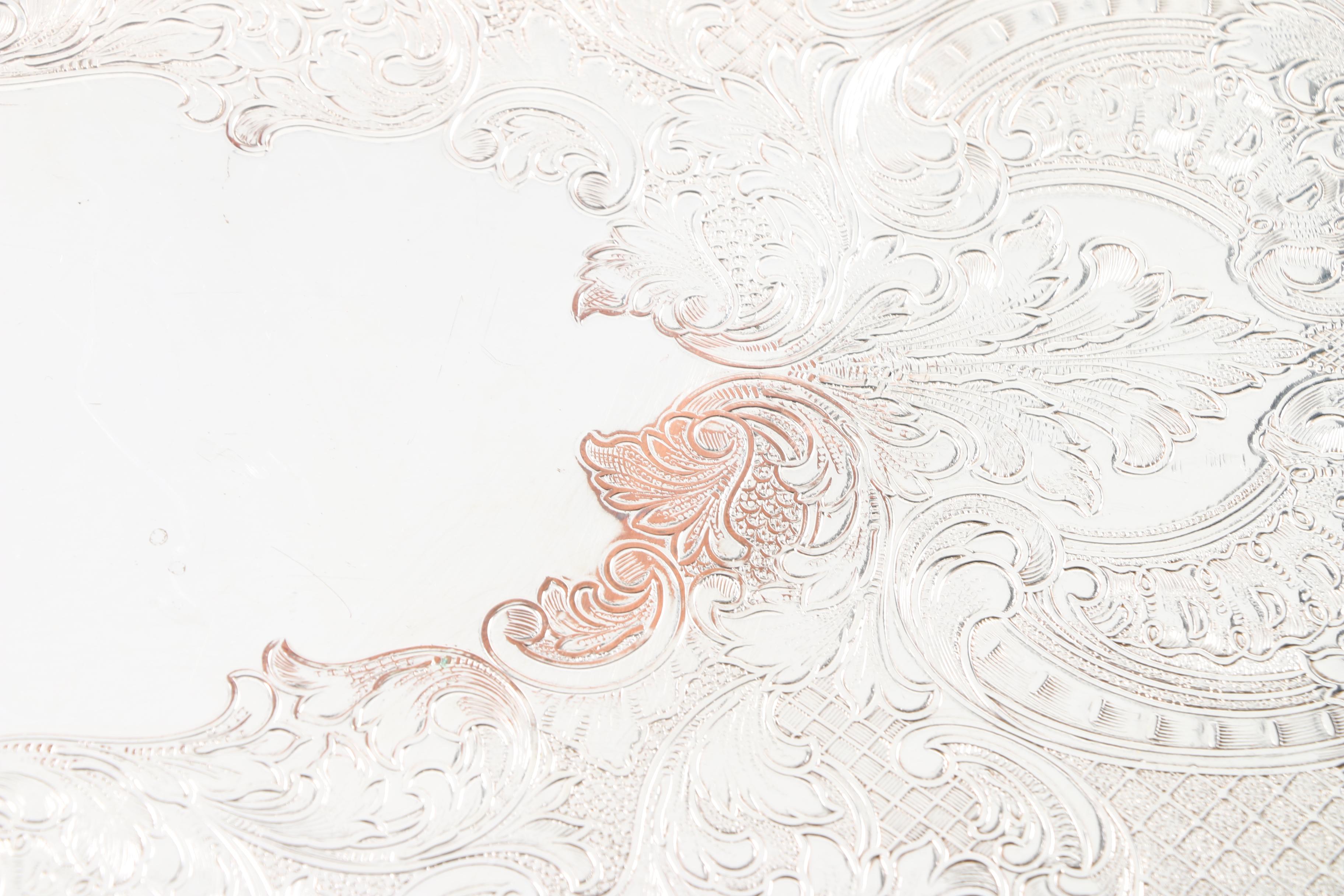 Wm. A. Rogers Silver Plate Tray and Other Silver Plate Trays