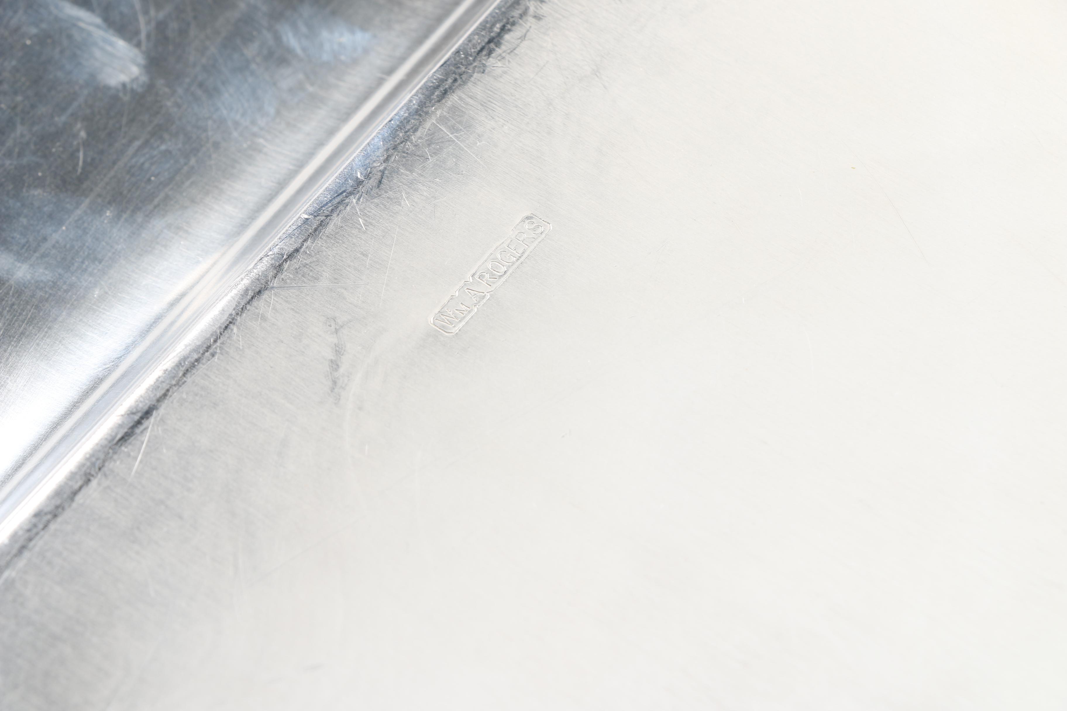 Wm. A. Rogers Silver Plate Tray and Other Silver Plate Trays