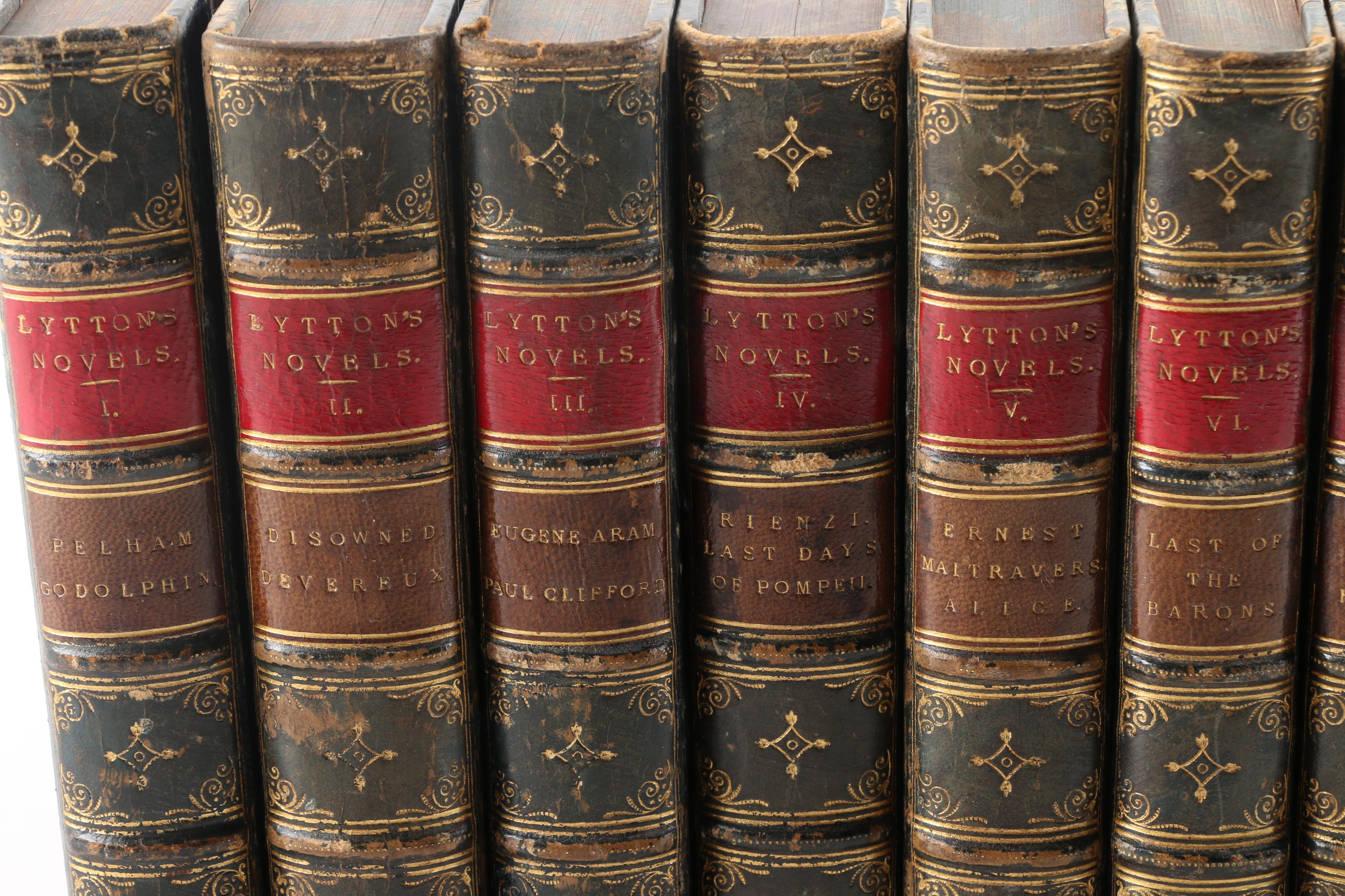 Antique Twelve-Volume Set of Novels by Lord Lytton