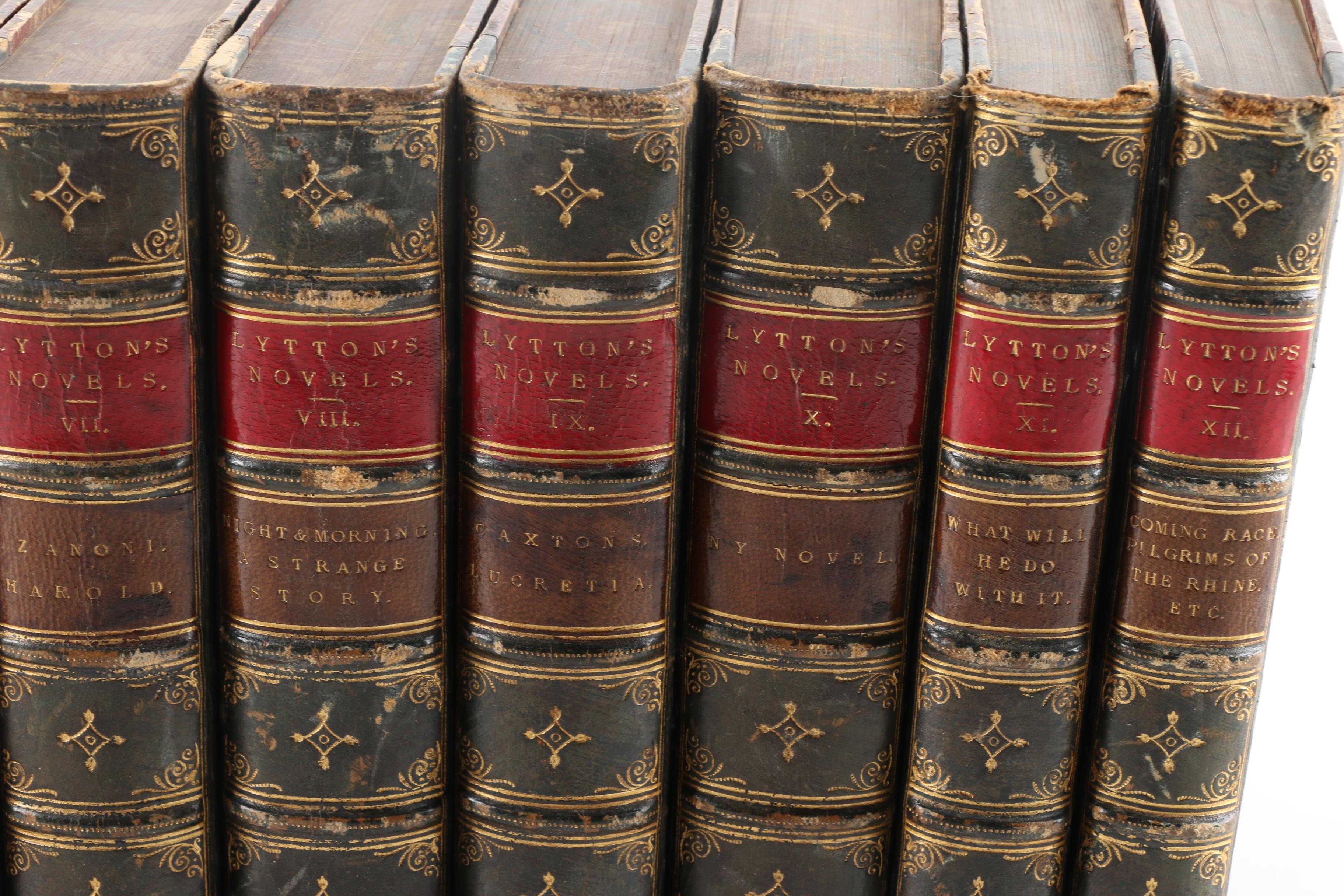 Antique Twelve-Volume Set of Novels by Lord Lytton