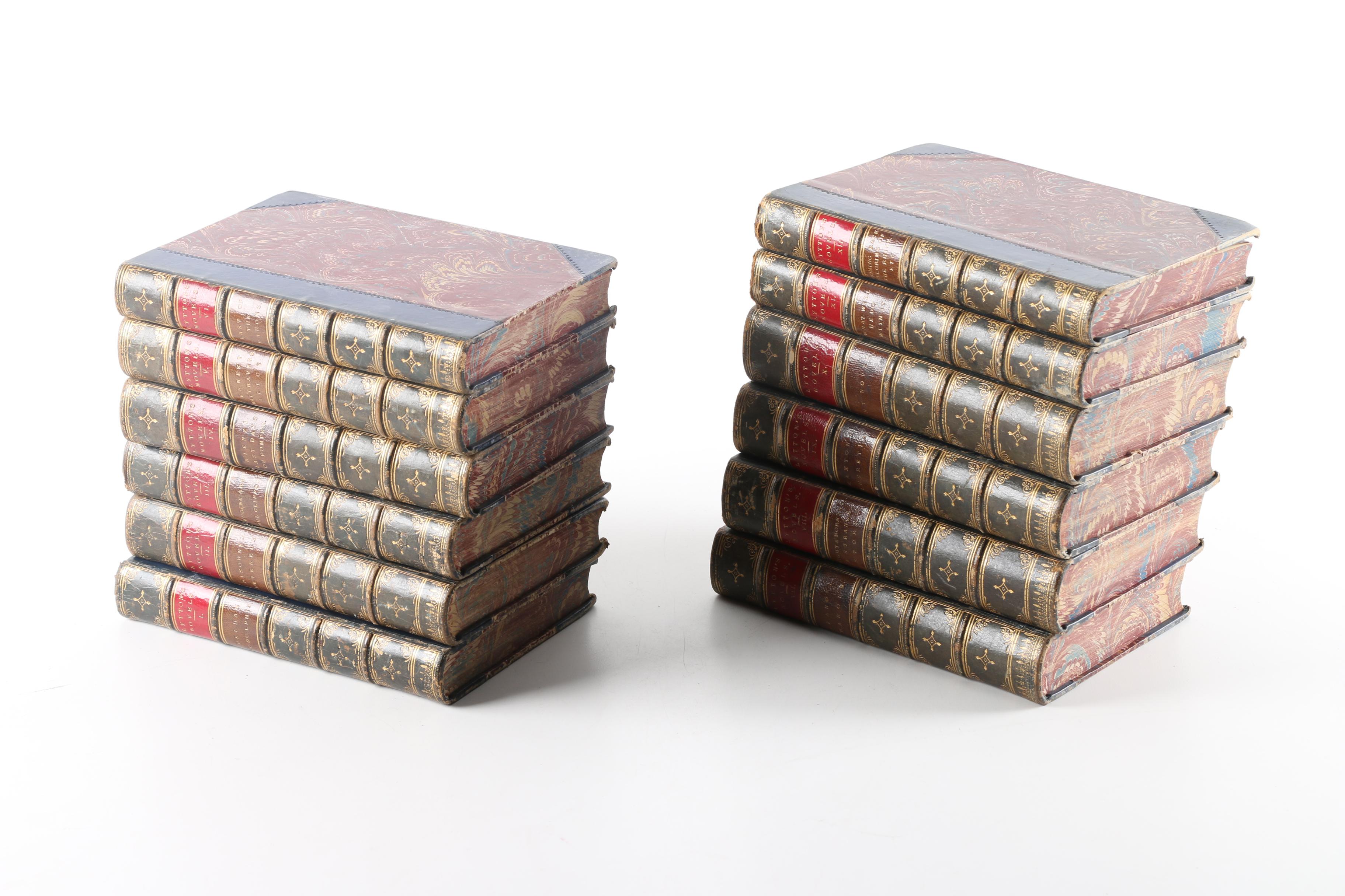 Antique Twelve-Volume Set of Novels by Lord Lytton