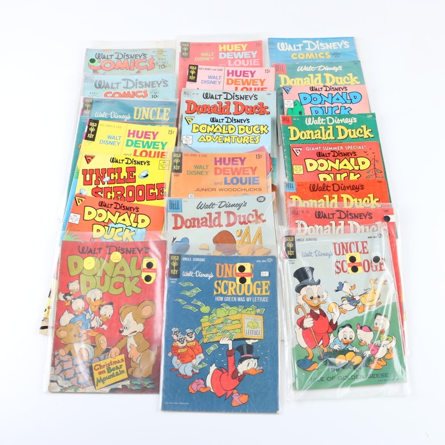 Donald Duck Comic Books Including Gold Key "Uncle Scrooge"