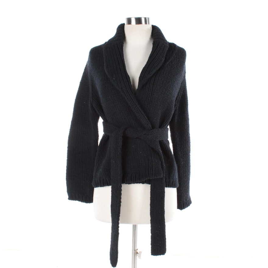 Women's Comme des Garçons Black Wool Blend Cardigan