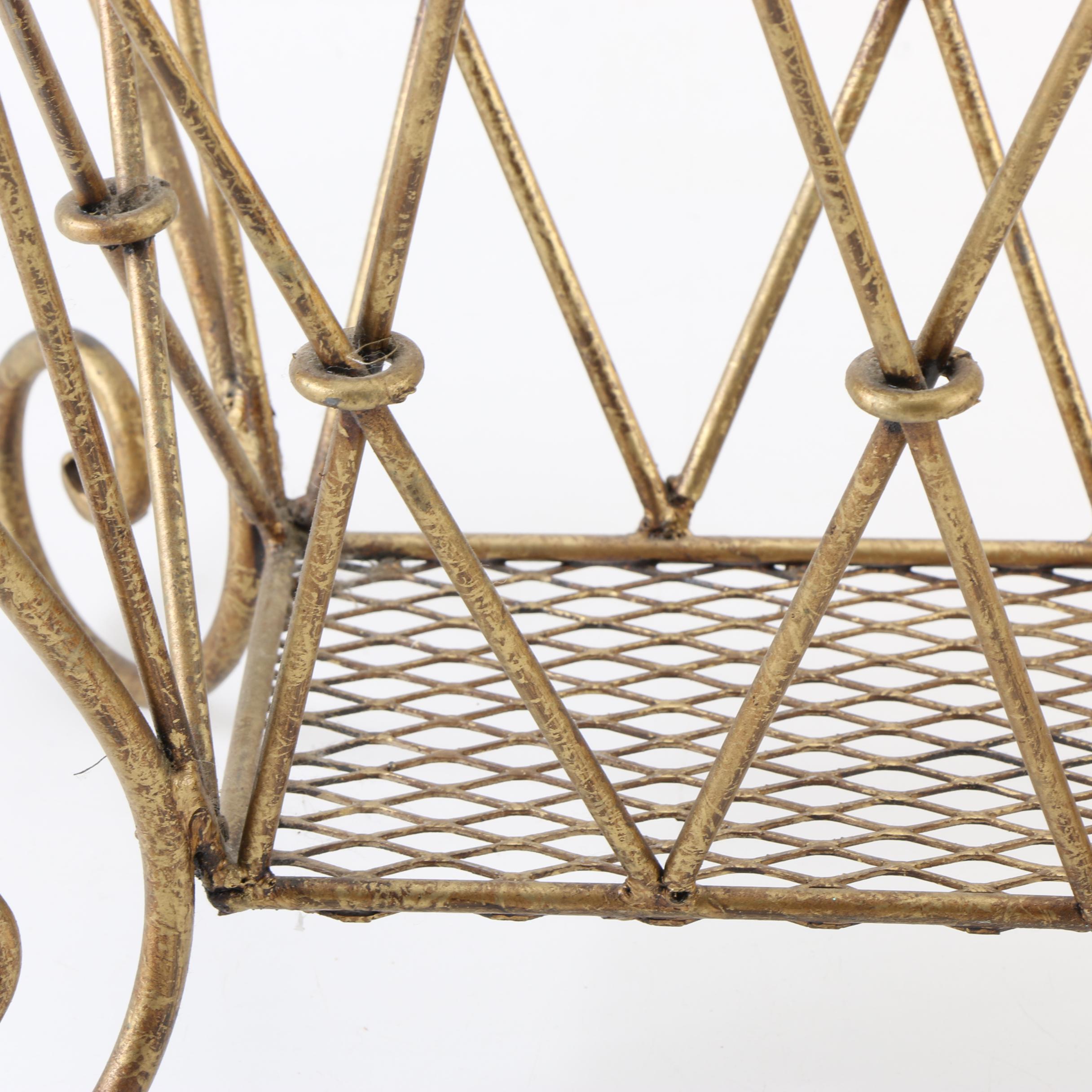 Two Magazine Racks, a Picture Frame, and an Ottoman