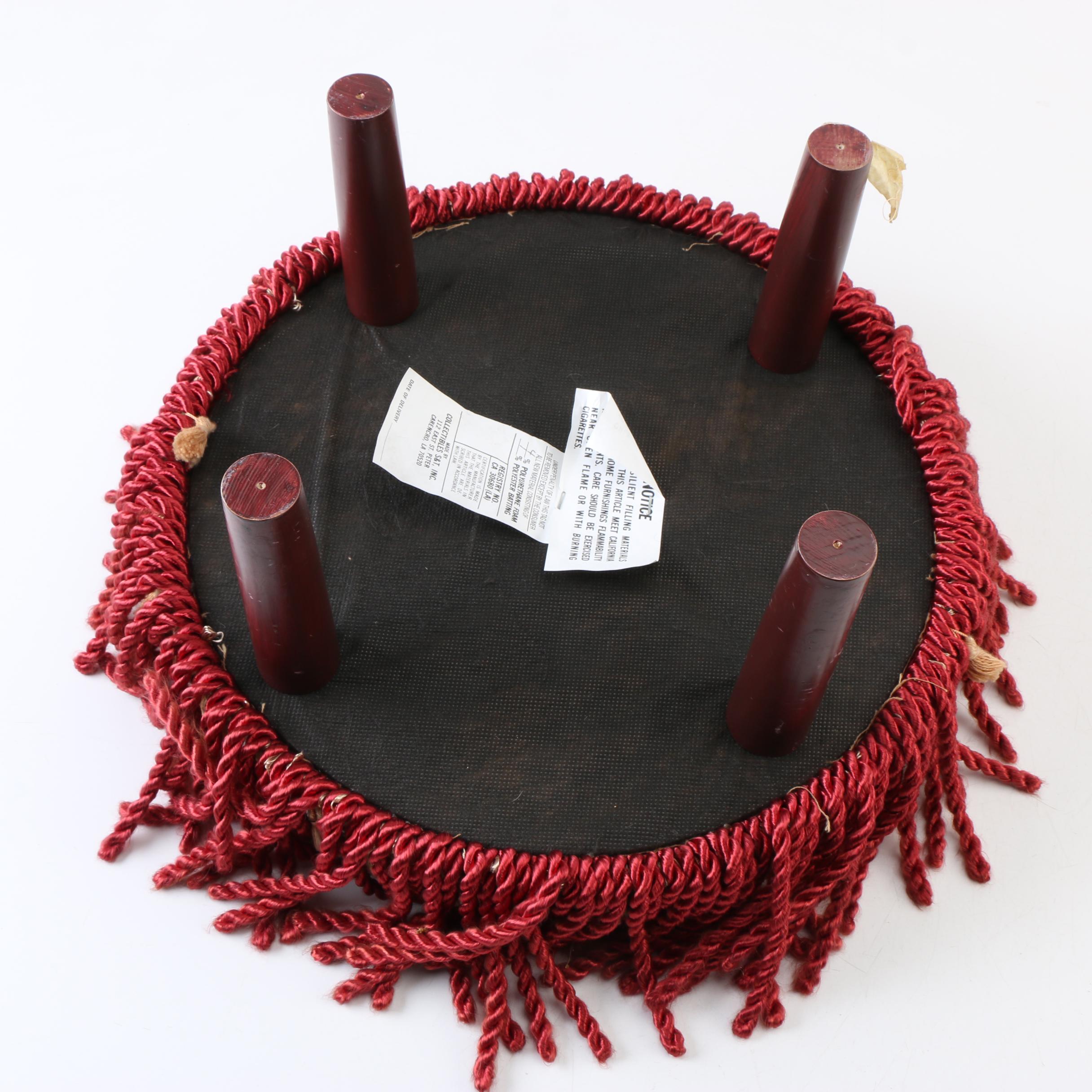 Two Magazine Racks, a Picture Frame, and an Ottoman