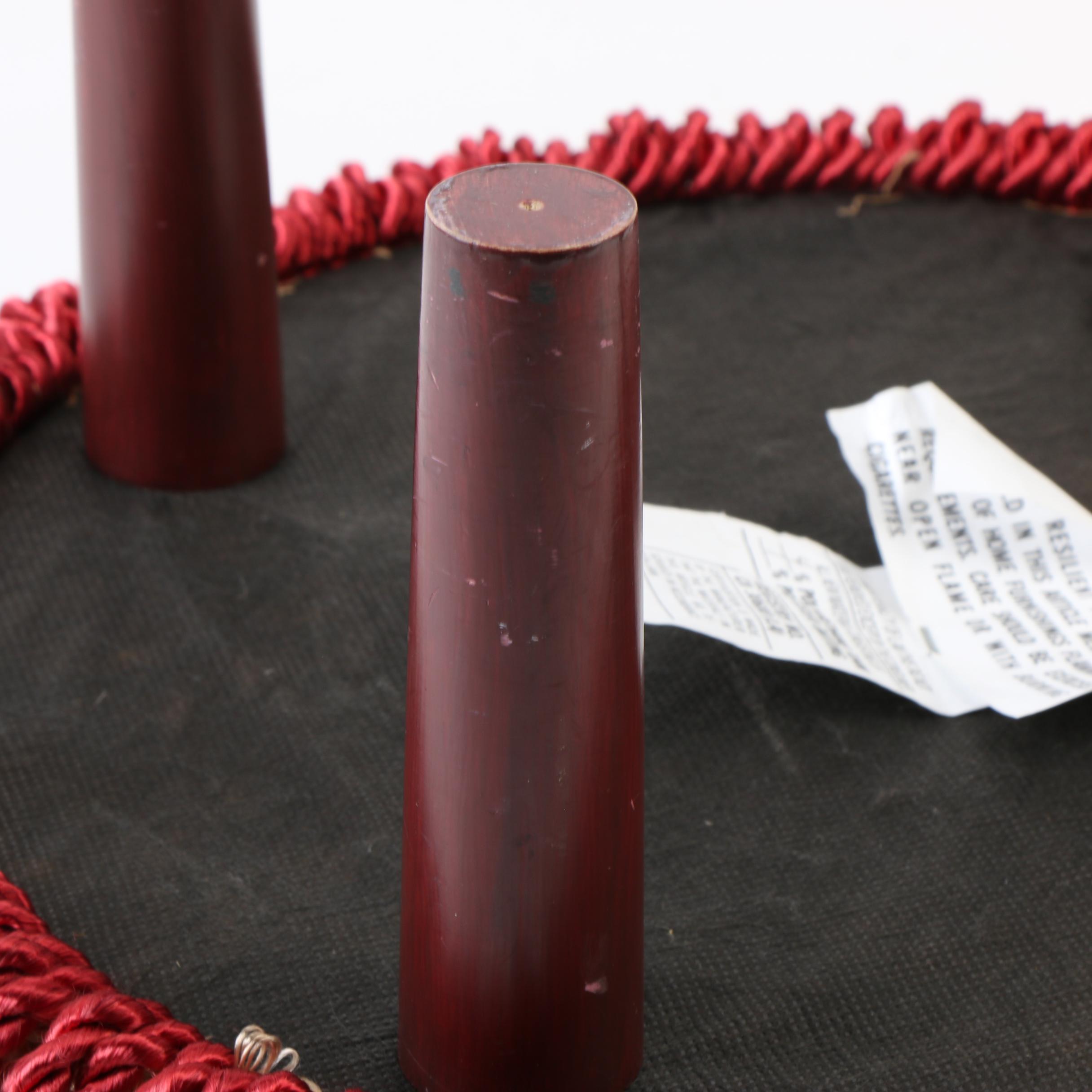 Two Magazine Racks, a Picture Frame, and an Ottoman