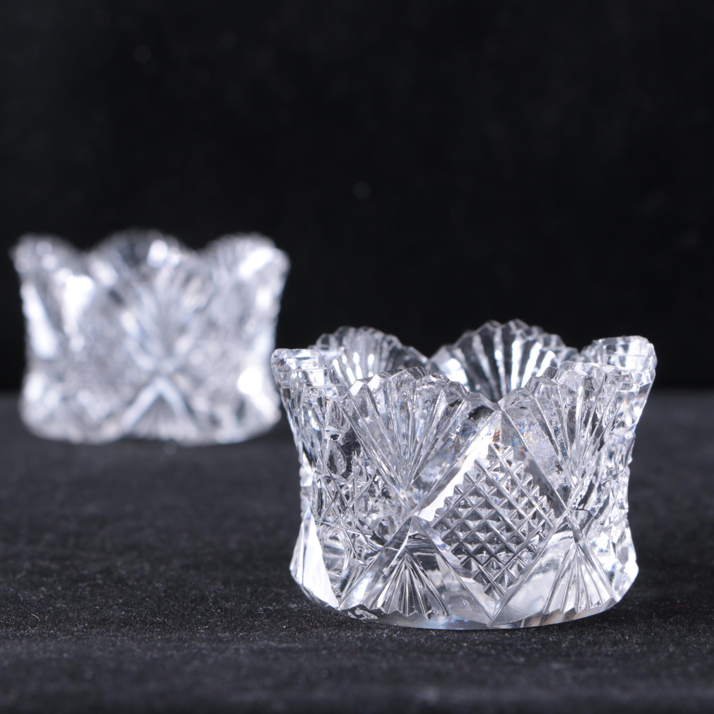 American Brilliant Cut Salt Cellars