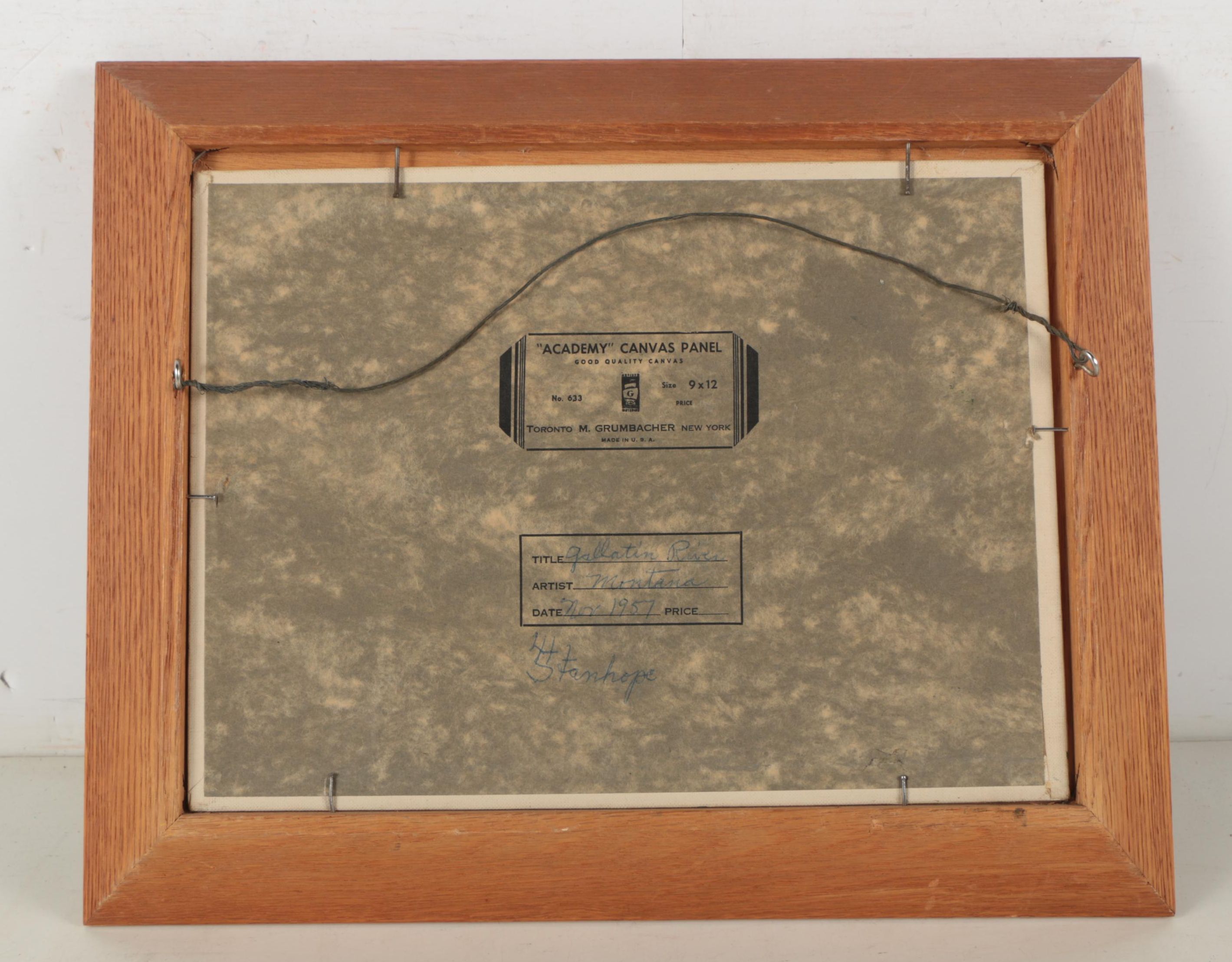 Two 1957 Stanhope Oil Landscape Paintings