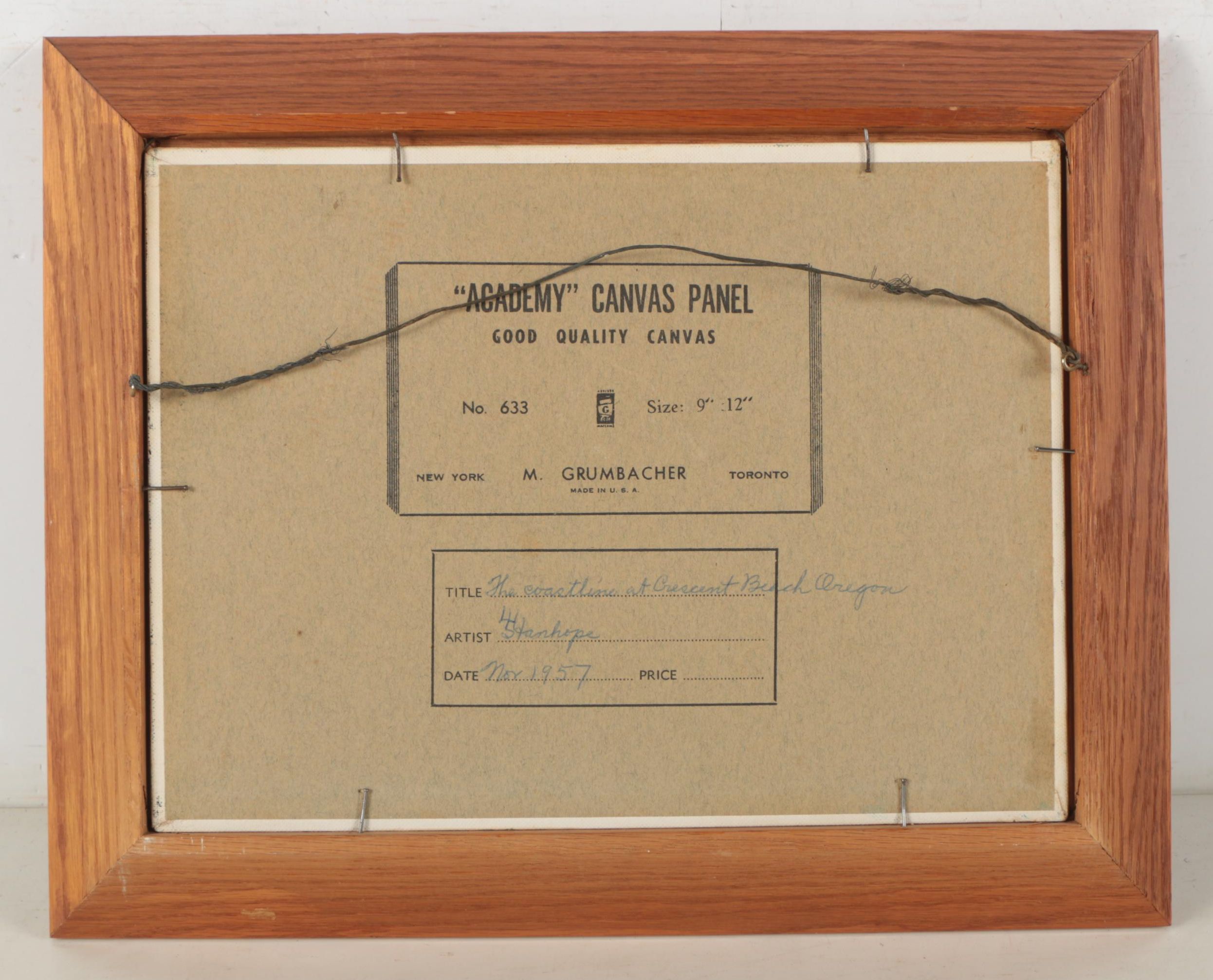 Two 1957 Stanhope Oil Landscape Paintings