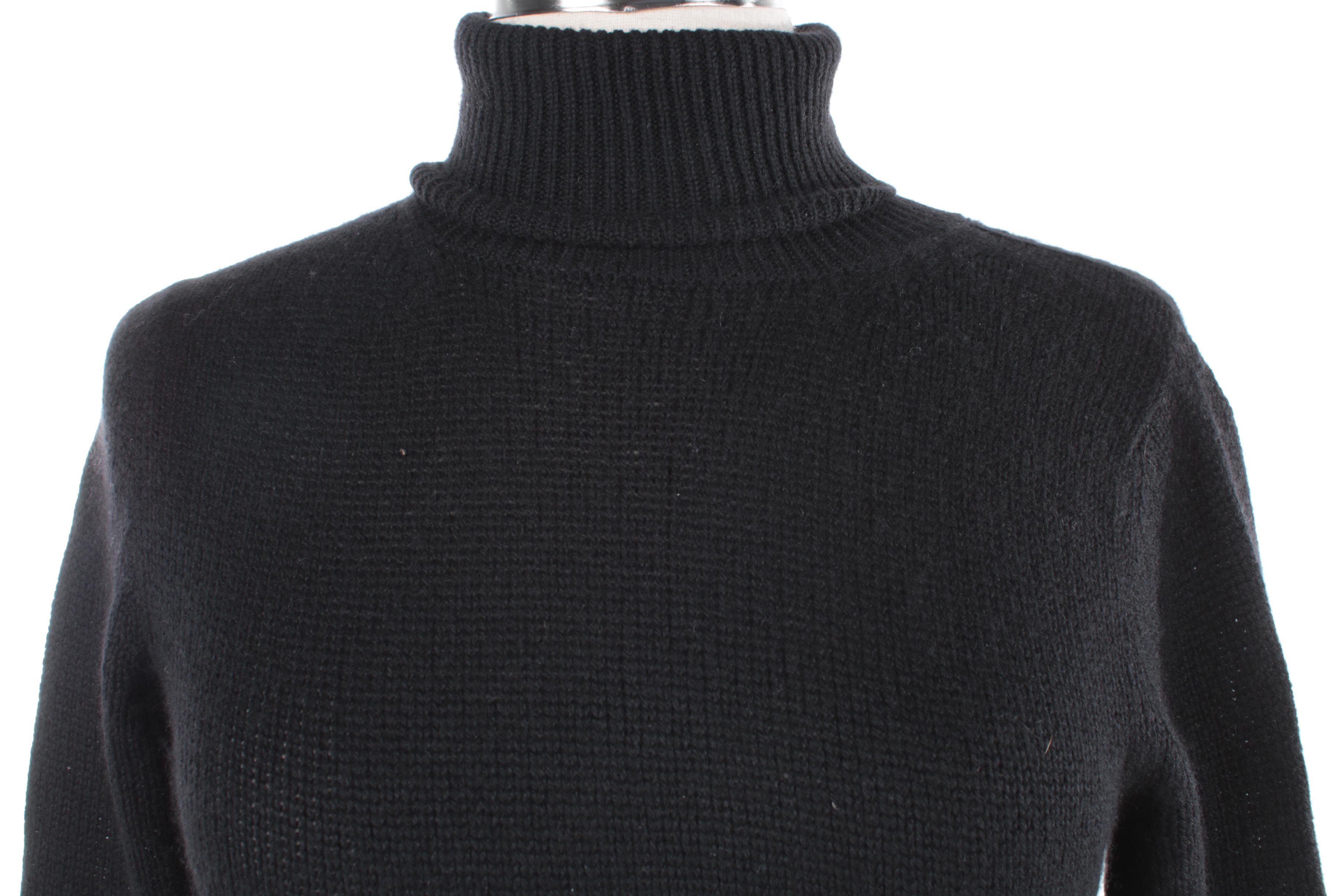 Women's Prada Black Cashmere Turtleneck Sweater