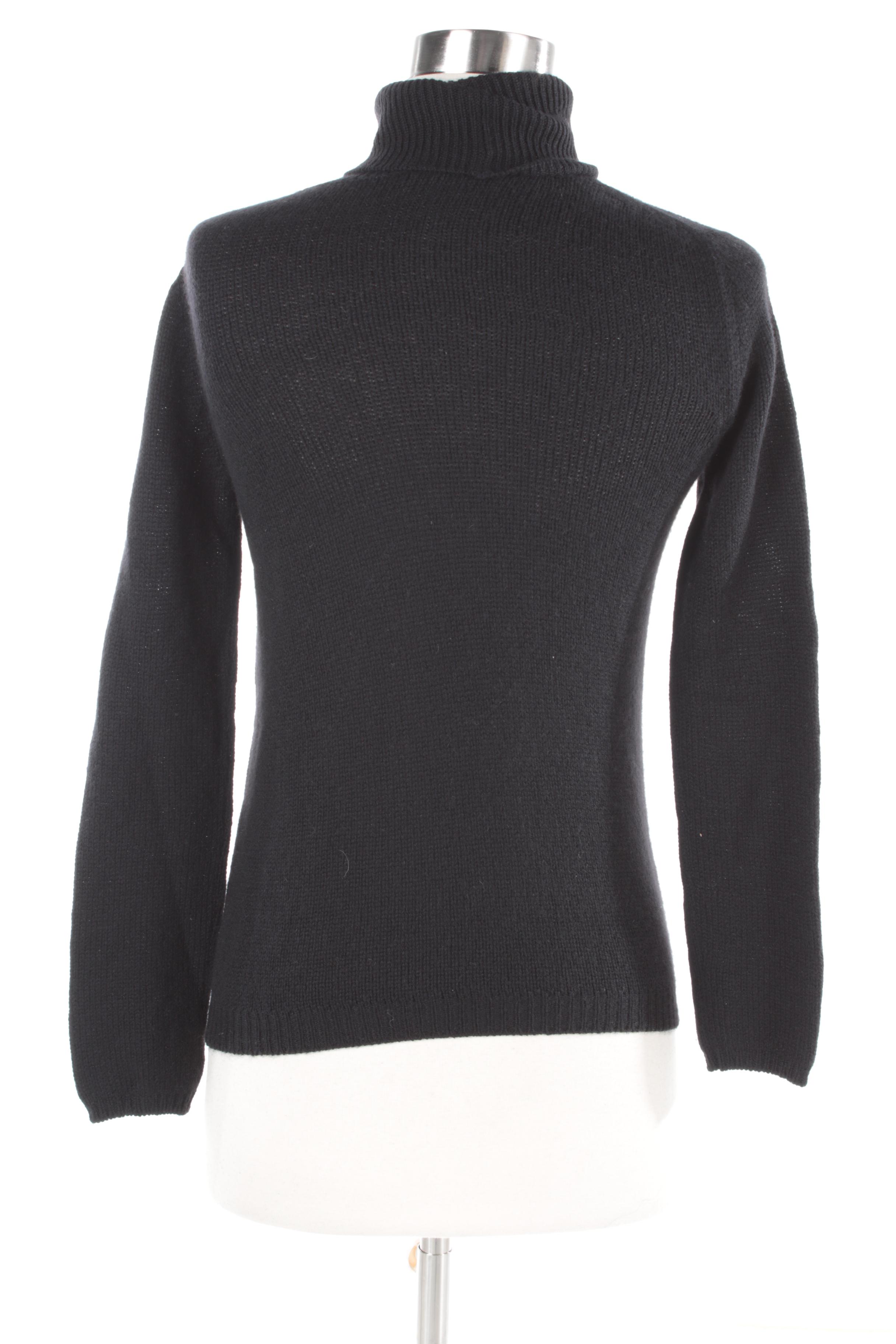 Women's Prada Black Cashmere Turtleneck Sweater