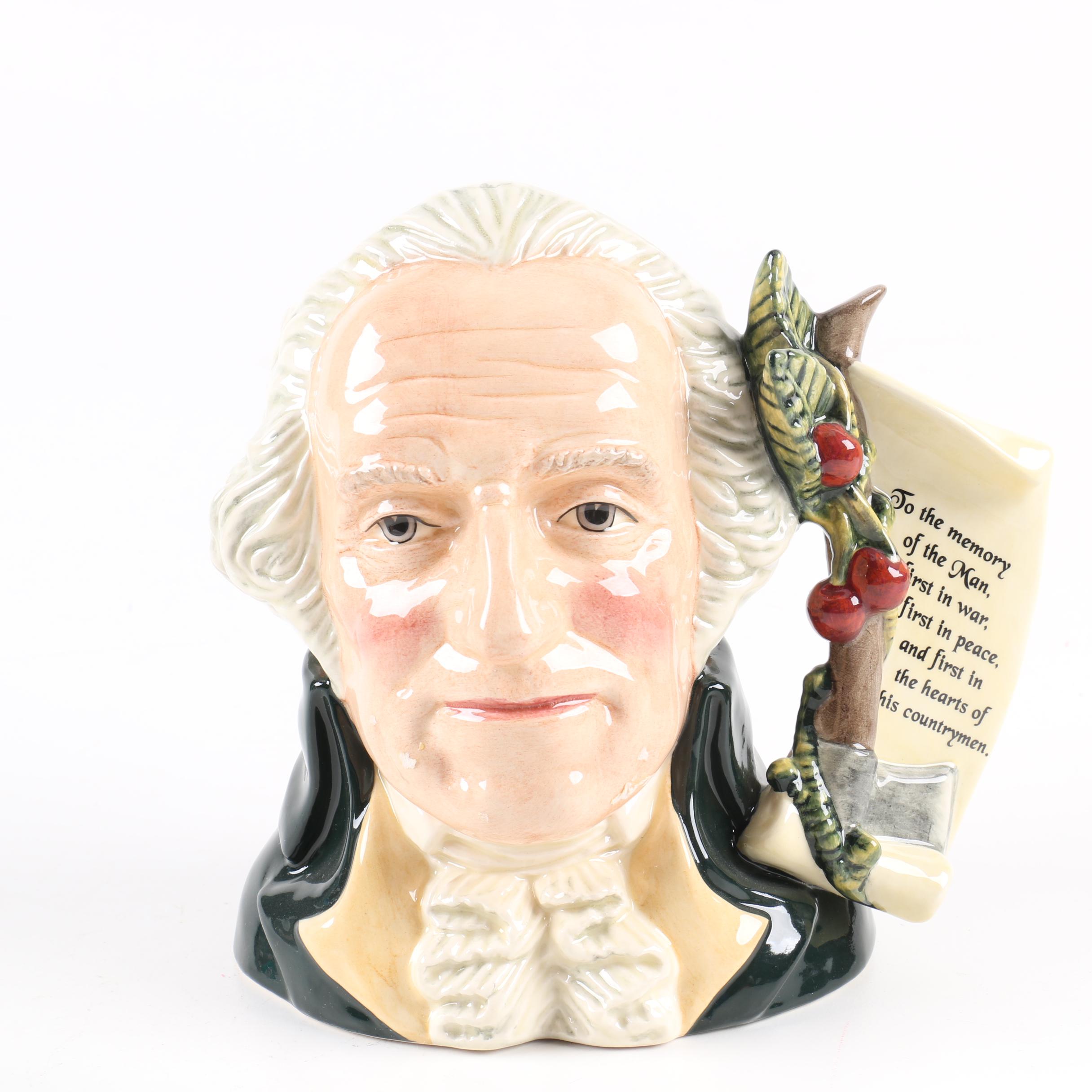 Royal Doulton Presidential Toby Jugs "Washington", "Lincoln" and "Eisenhower"