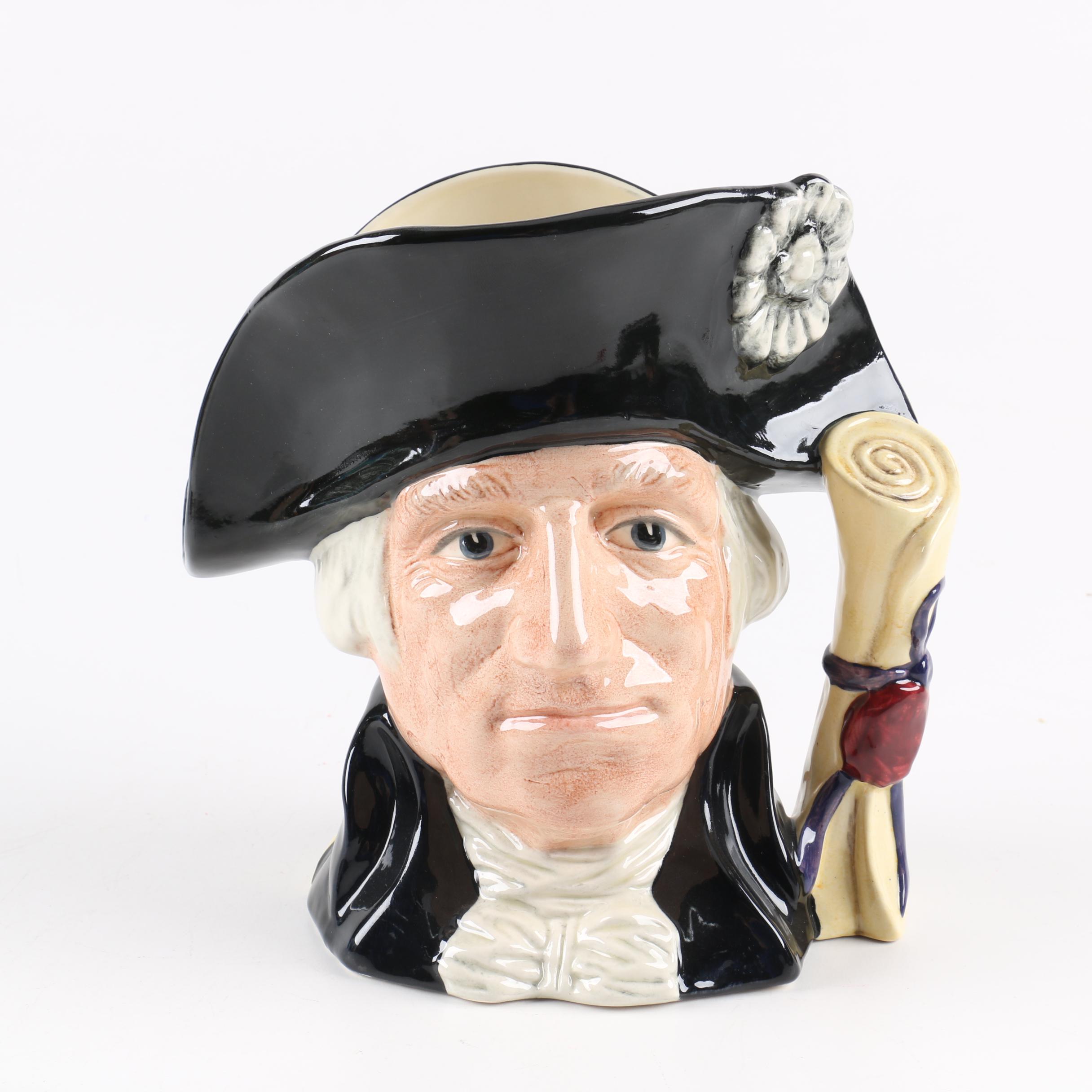 Royal Doulton Presidential Toby Jugs "Washington", "Lincoln" and "Eisenhower"