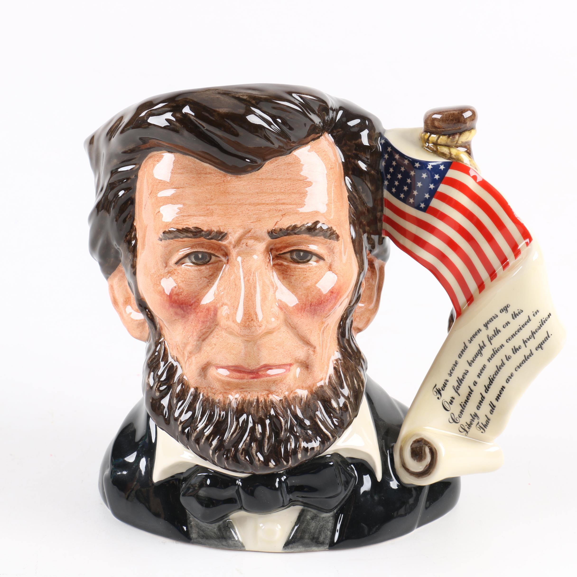 Royal Doulton Presidential Toby Jugs "Washington", "Lincoln" and "Eisenhower"