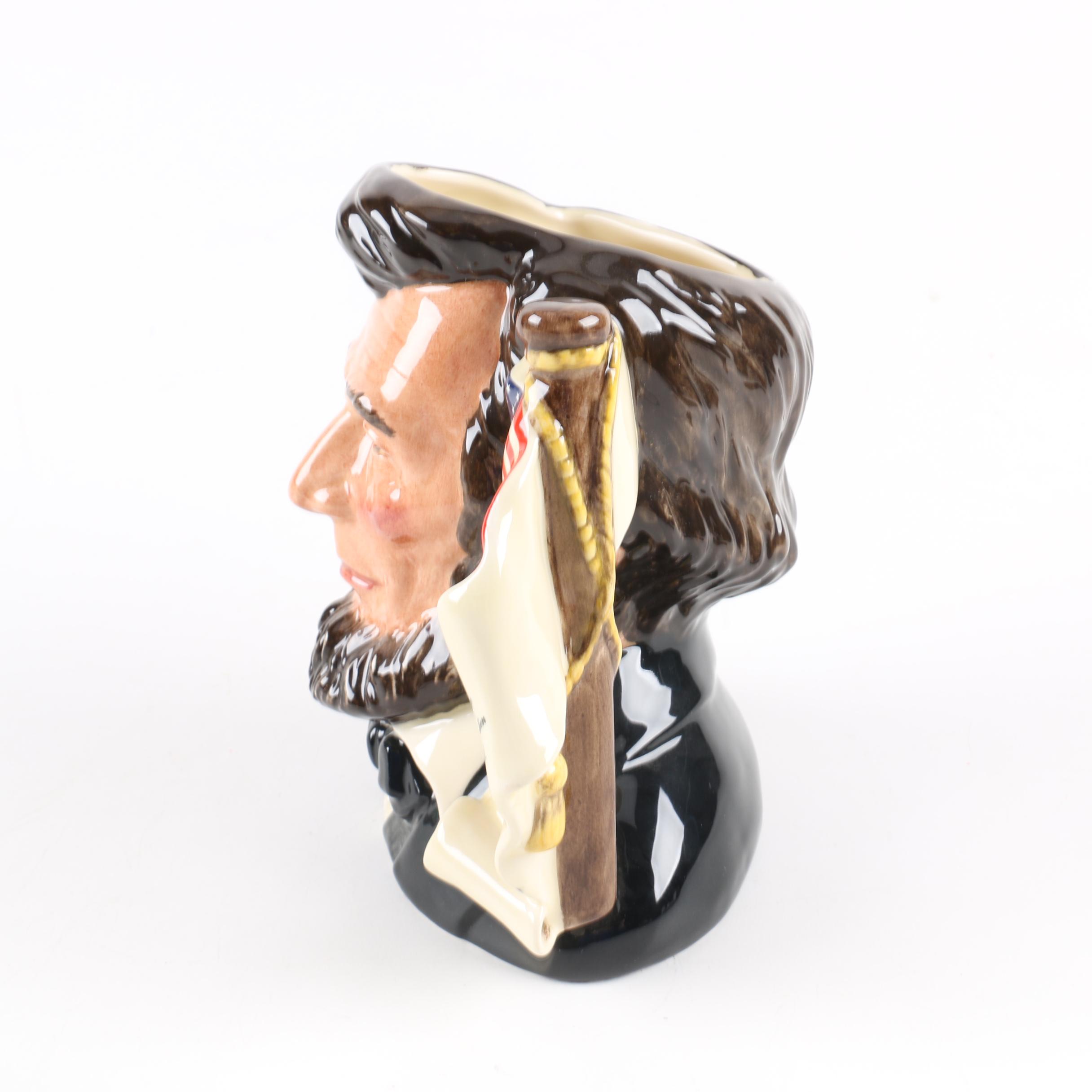 Royal Doulton Presidential Toby Jugs "Washington", "Lincoln" and "Eisenhower"