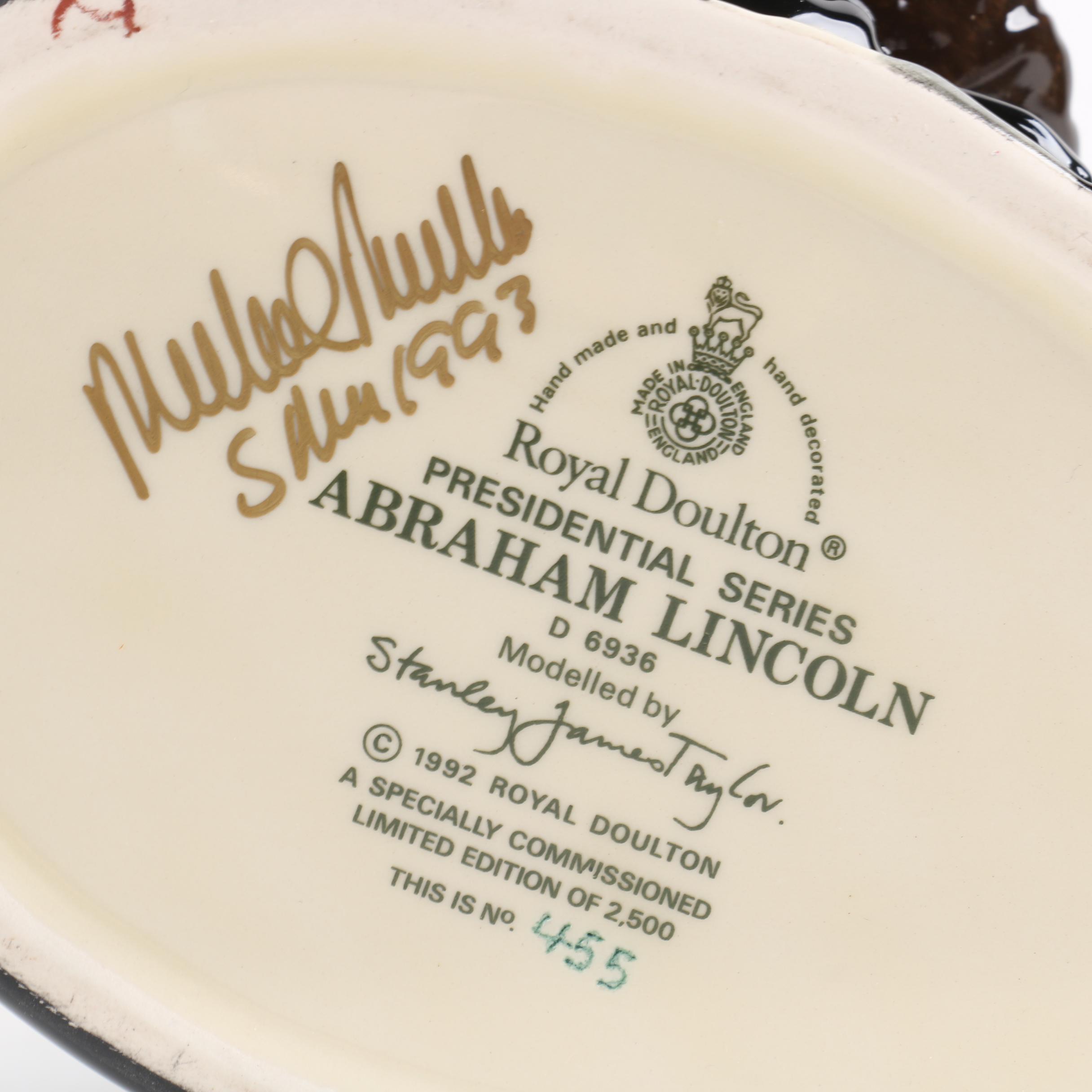 Royal Doulton Presidential Toby Jugs "Washington", "Lincoln" and "Eisenhower"