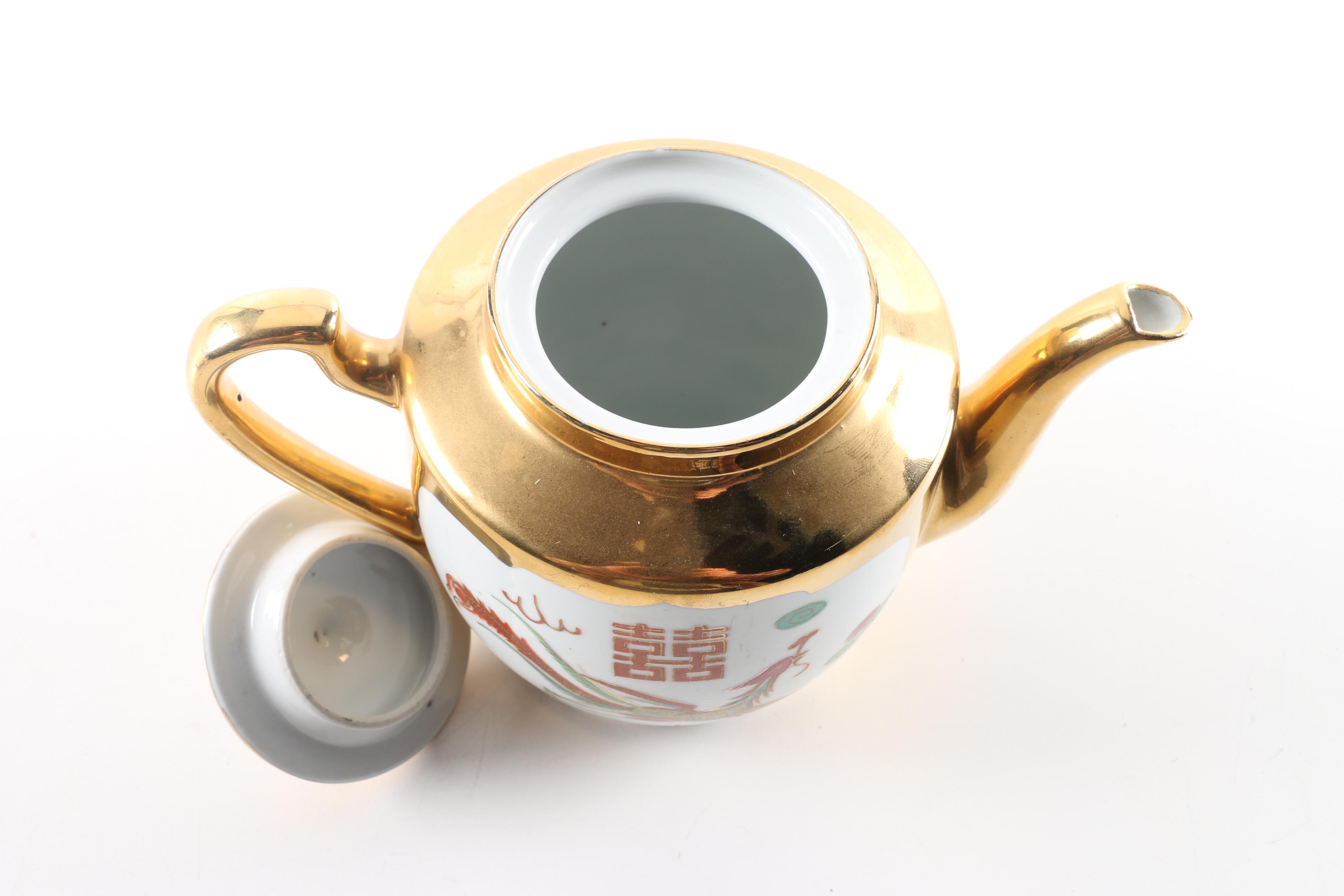 Chinese Porcelain Tea Service with Dragons