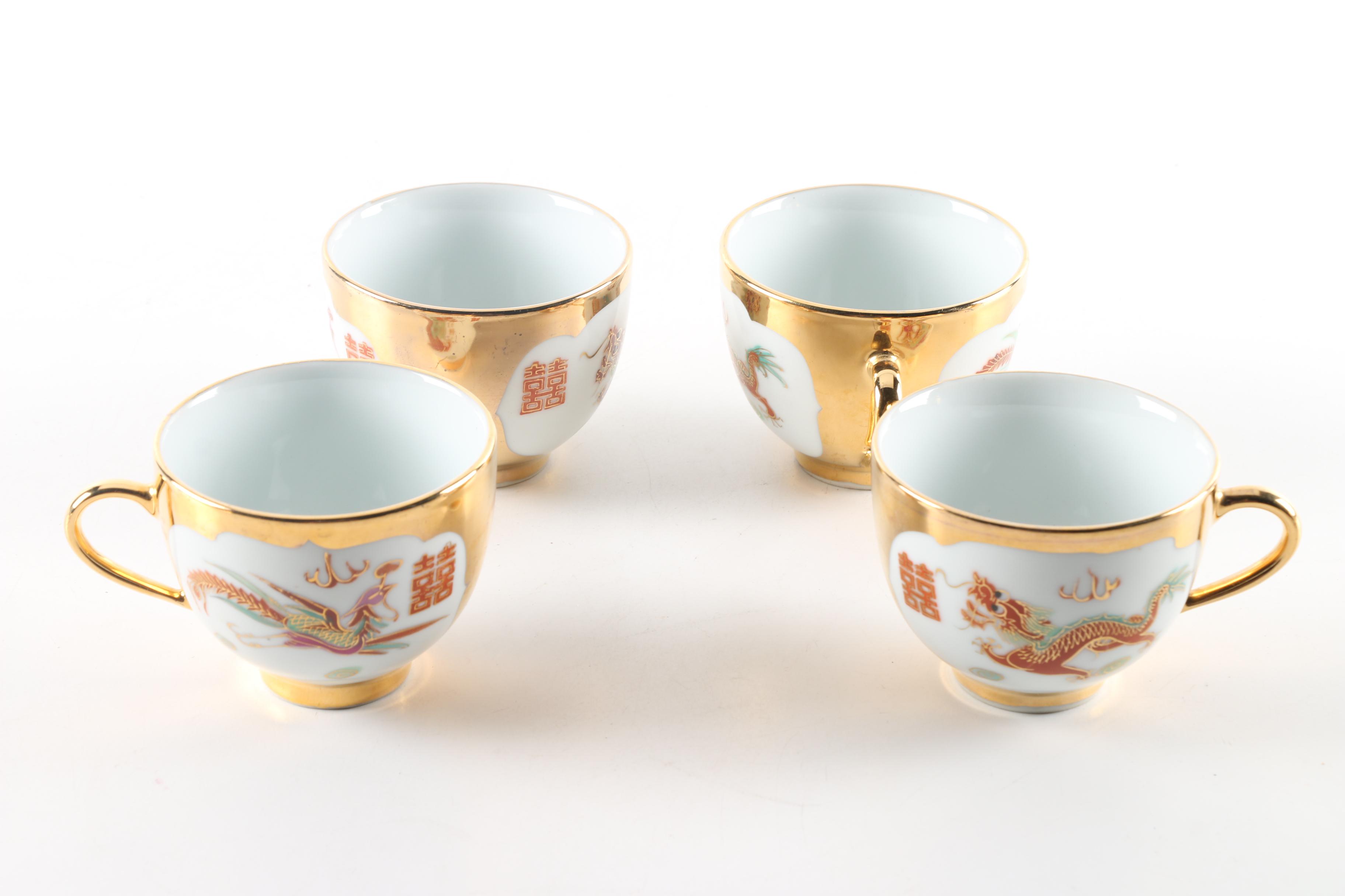 Chinese Porcelain Tea Service with Dragons