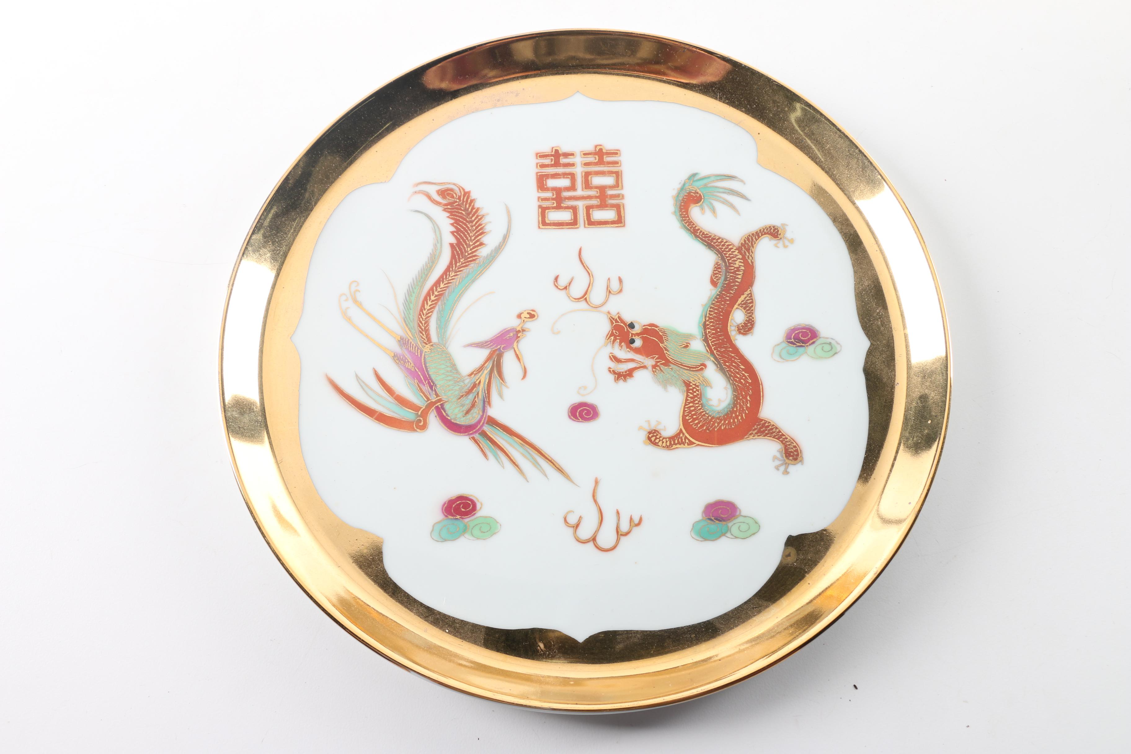 Chinese Porcelain Tea Service with Dragons