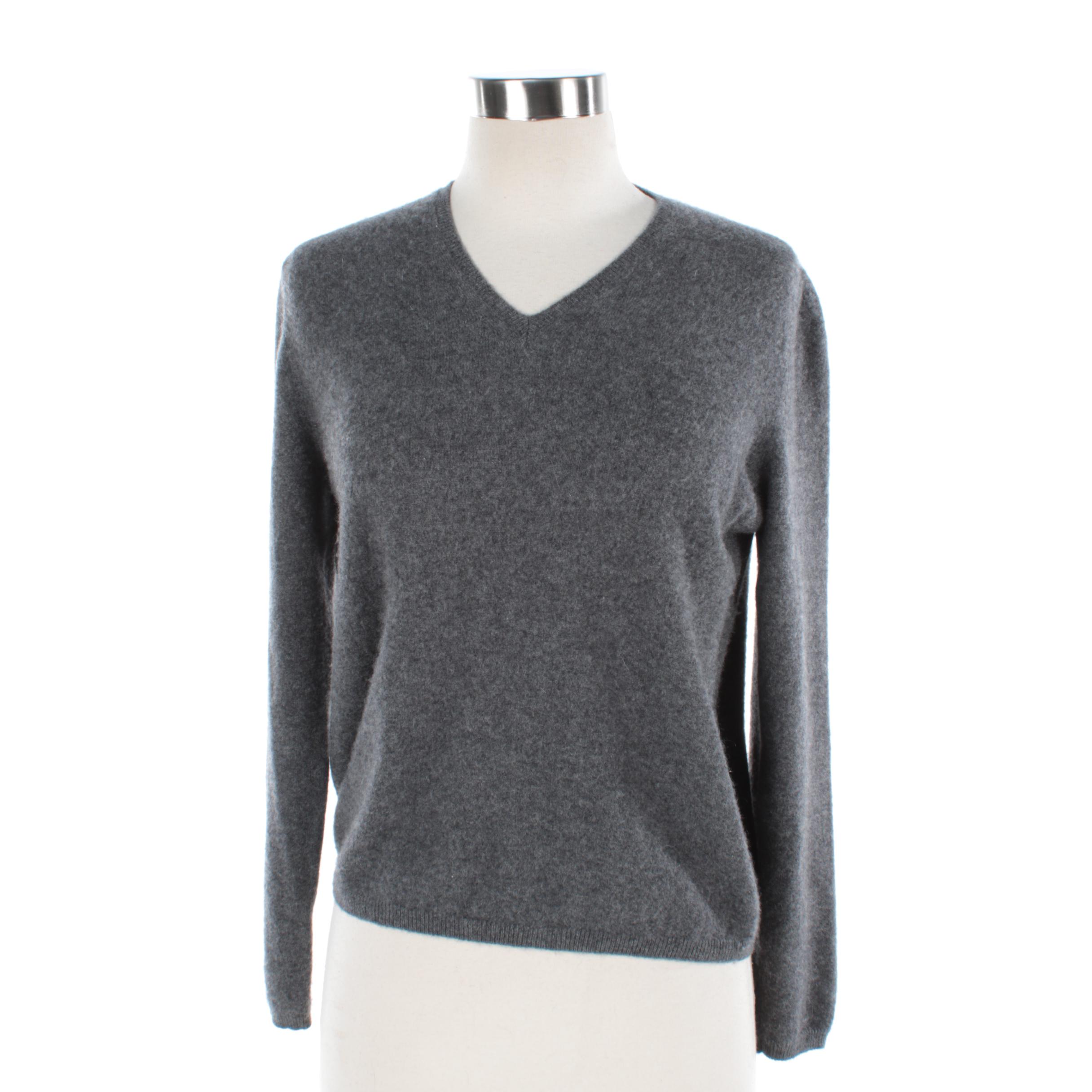 Women's Prada Gray Cashmere Sweater
