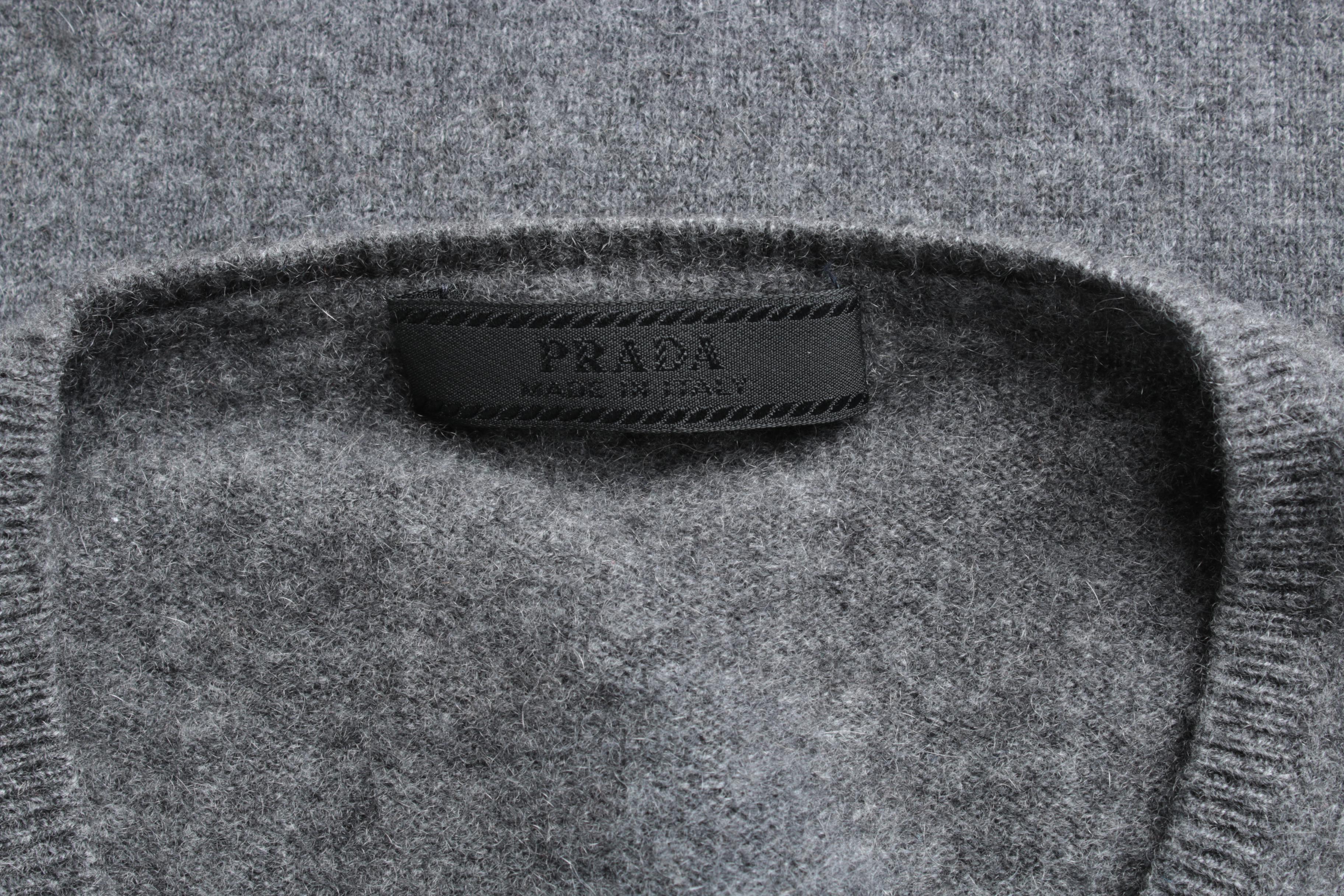 Women's Prada Gray Cashmere Sweater
