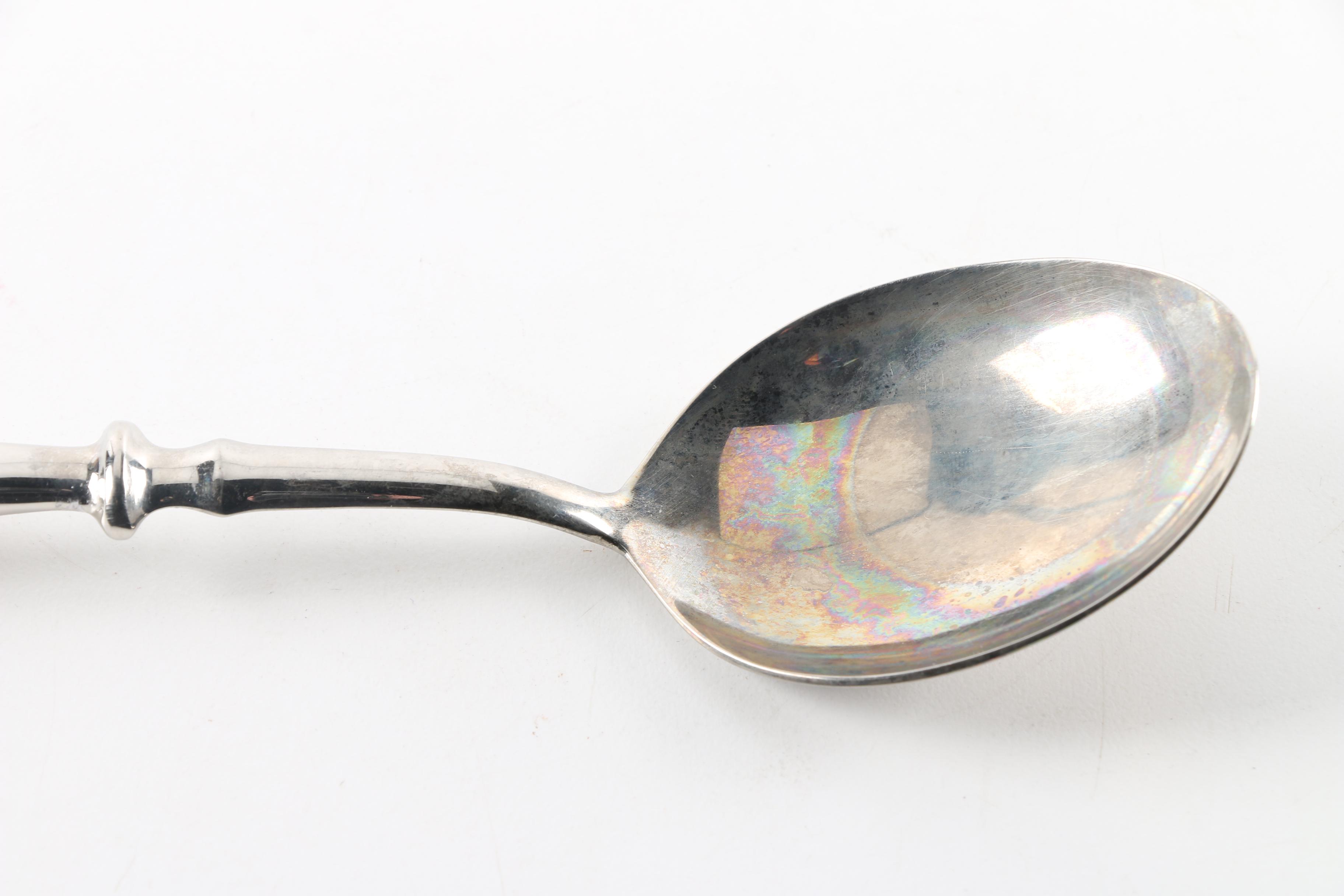 English Silver Plate Flatware with Mother of Pearl Handles