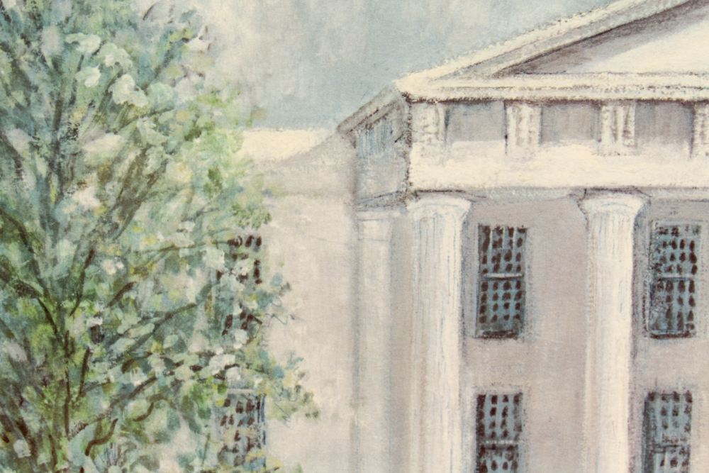 Offset Lithograph After Woody Huston of Transylvania University "Old Morrison"