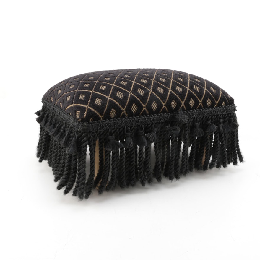 Black Tasseled Footstool by Eastern Accents